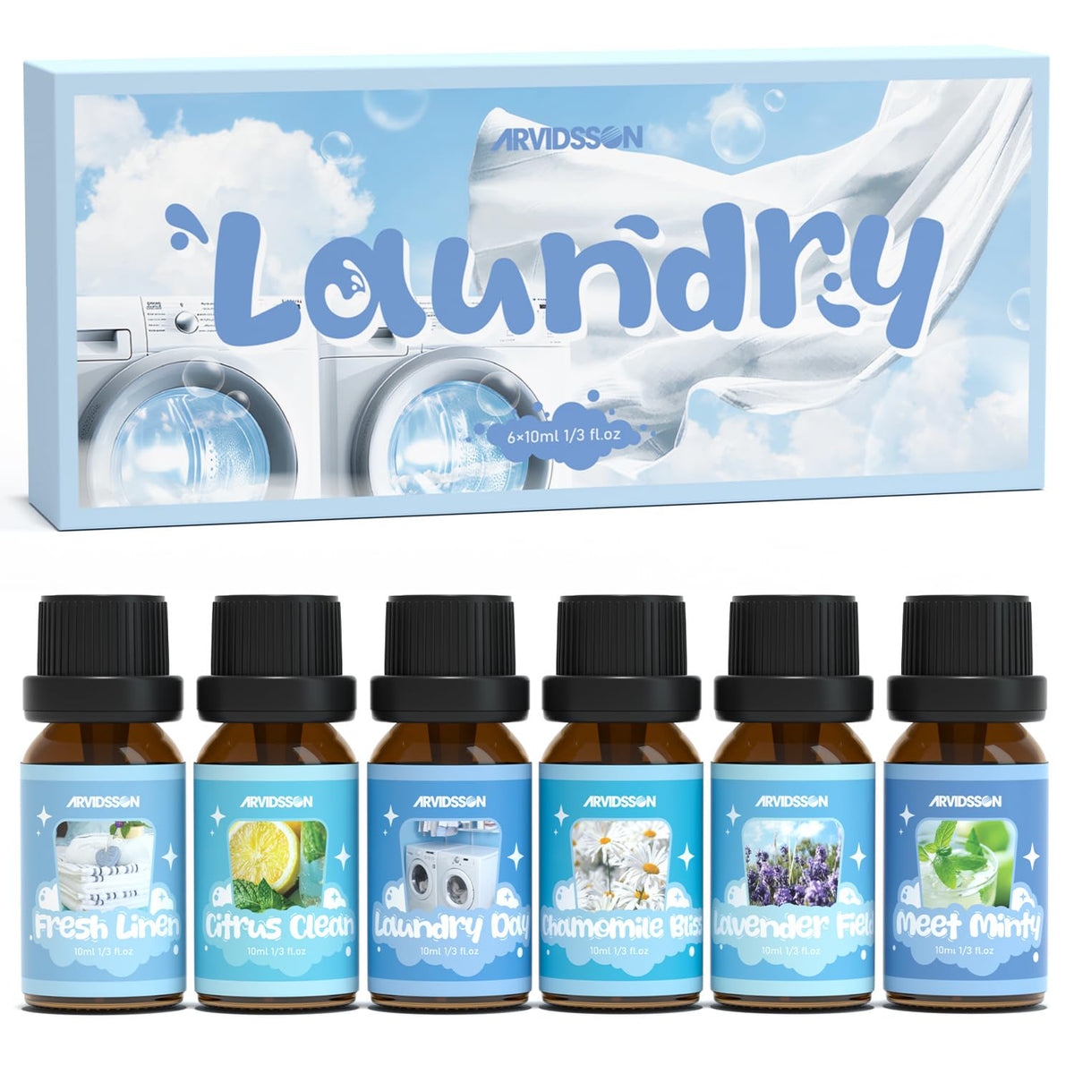 ARVIDSSON – flacon Frais: parfum durable pour le linge