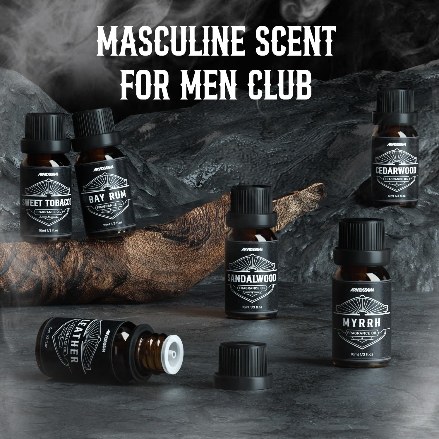 ARVIDSSON huiles masculines Cèdre, parfum boisé pour diffuseur.