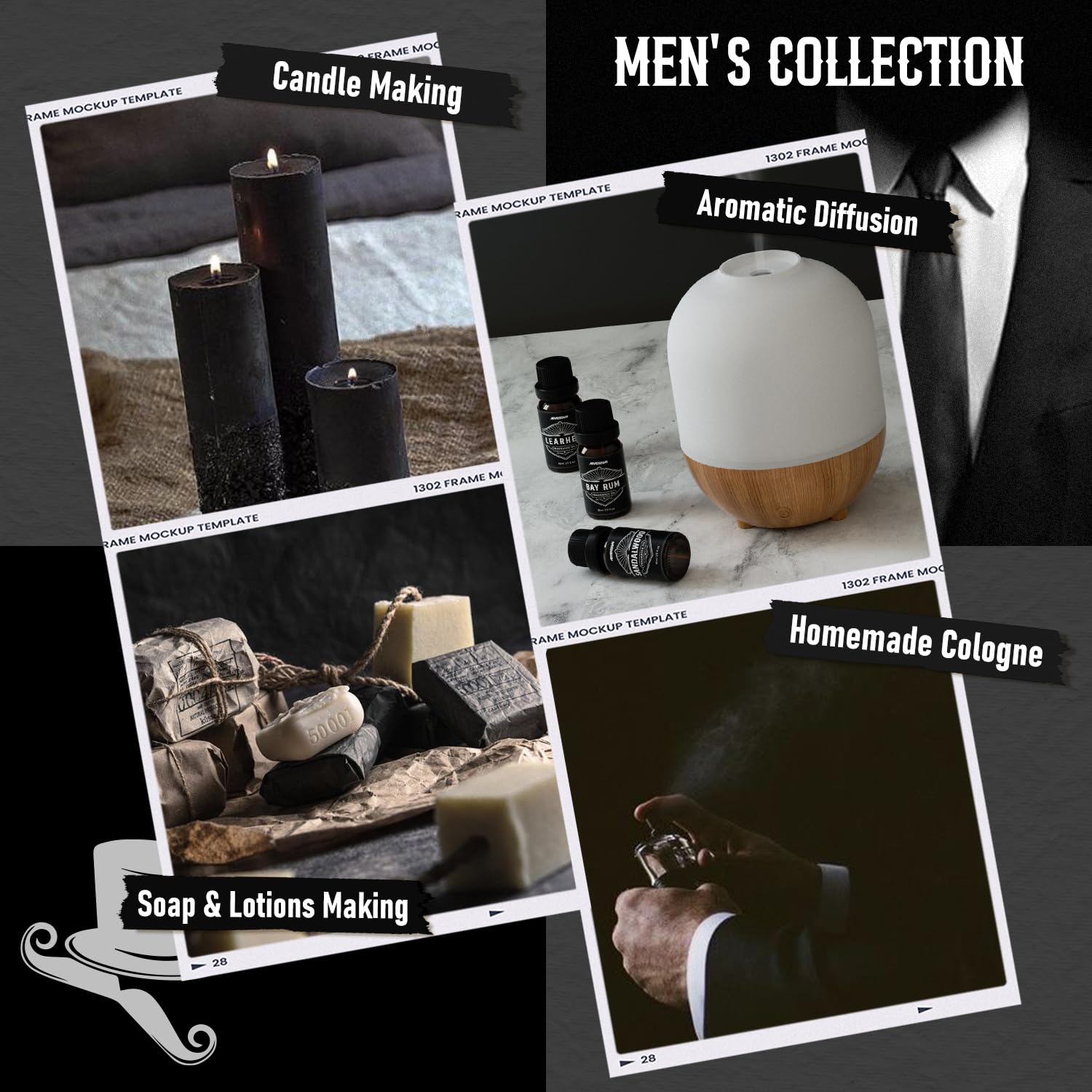 ARVIDSSON huiles masculines Myrrhe, notes orientales pour bain et corps.