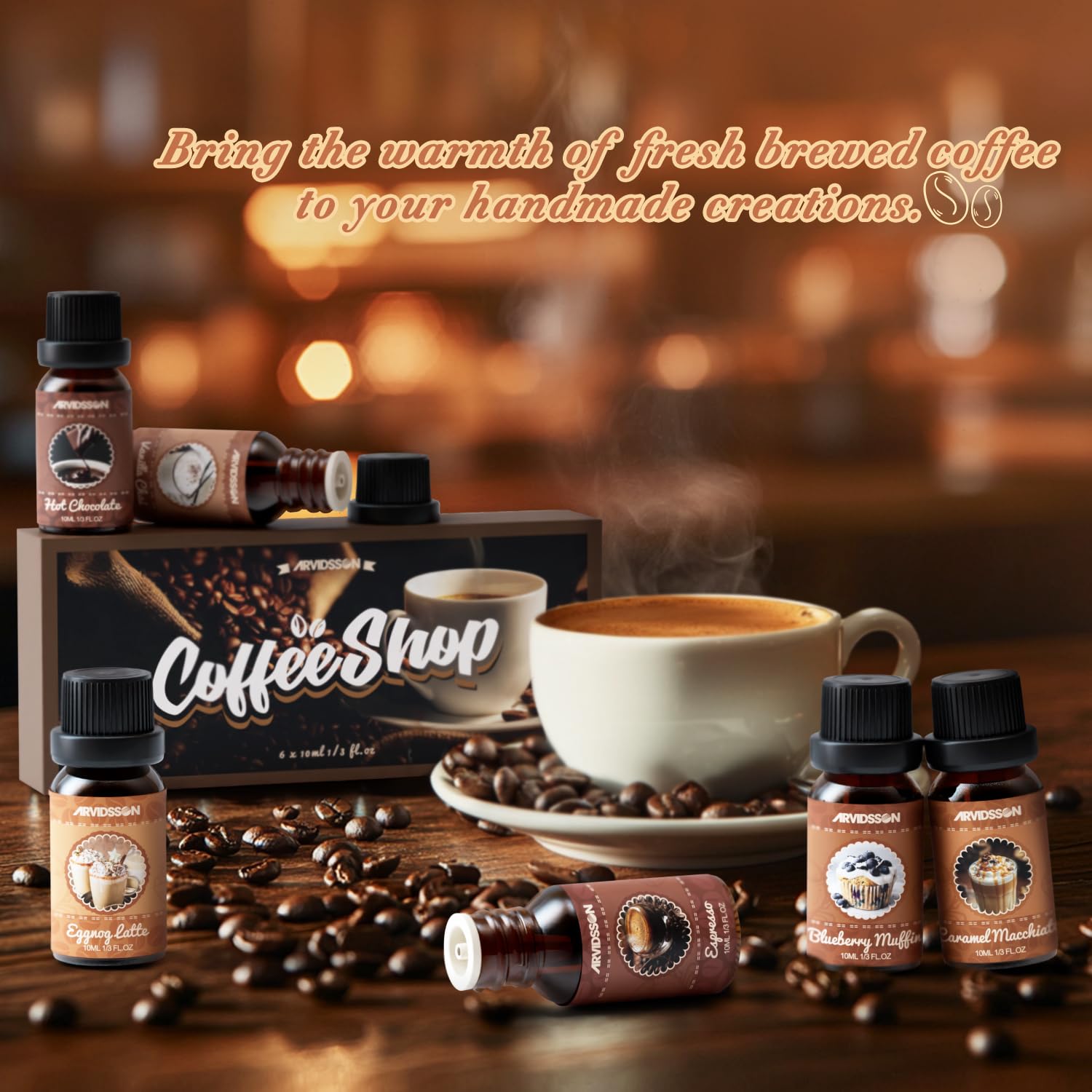 ARVIDSSON huile parfum café ambiance café moderne - Bouteille, diffusez une atmosphère chaleureuse.
