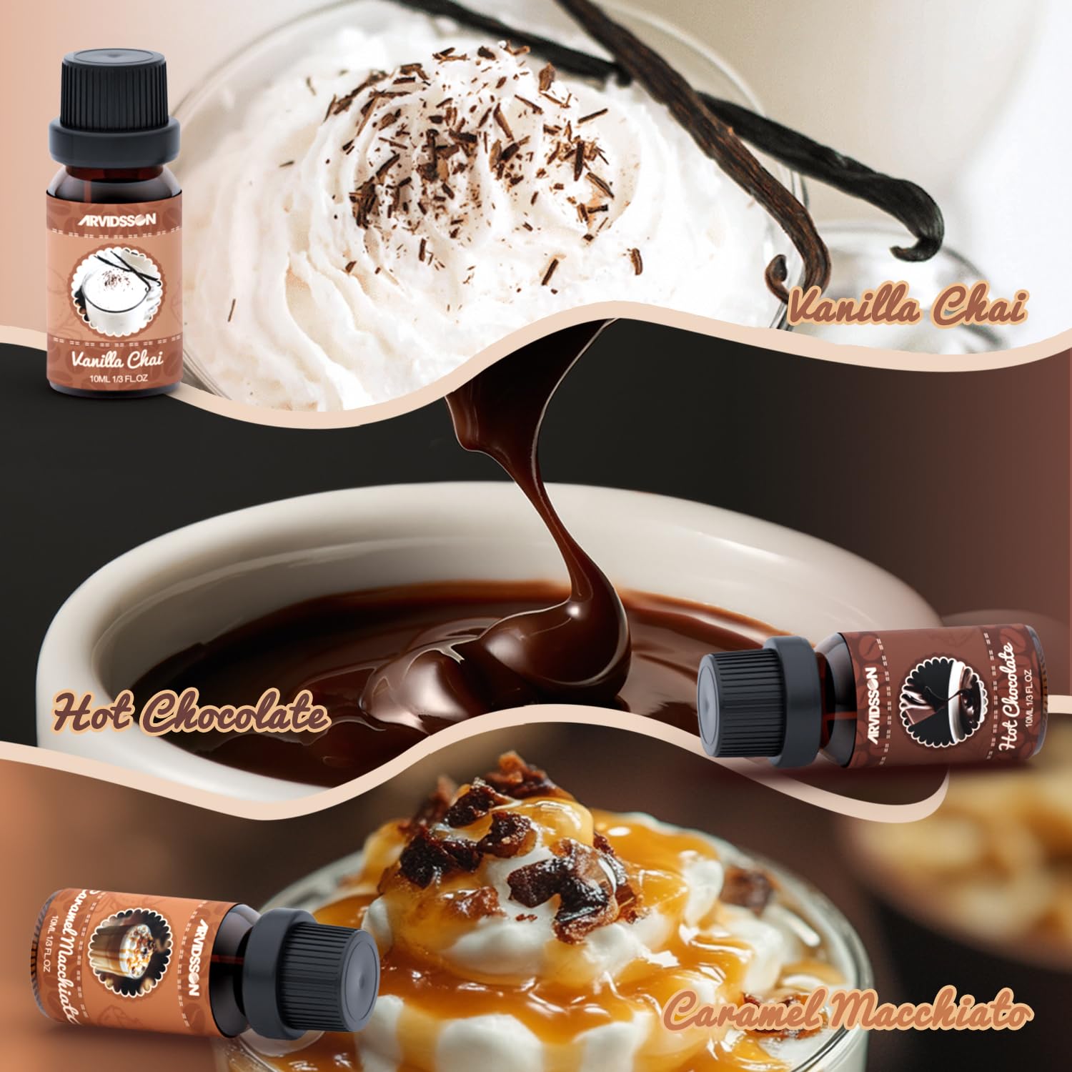ARVIDSSON huile parfum café myrtille muffin - Bouteille, note fruitée pour diffusion agréable.