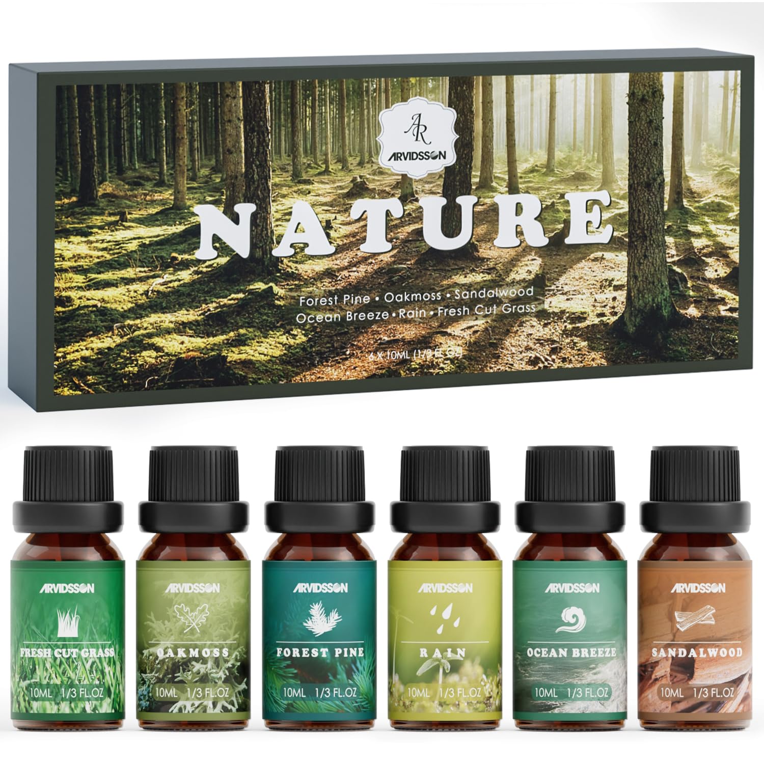 ARVIDSSON Nature – Herbe Fraiche Coupee, parfum durable pour bougies et diffuseurs.