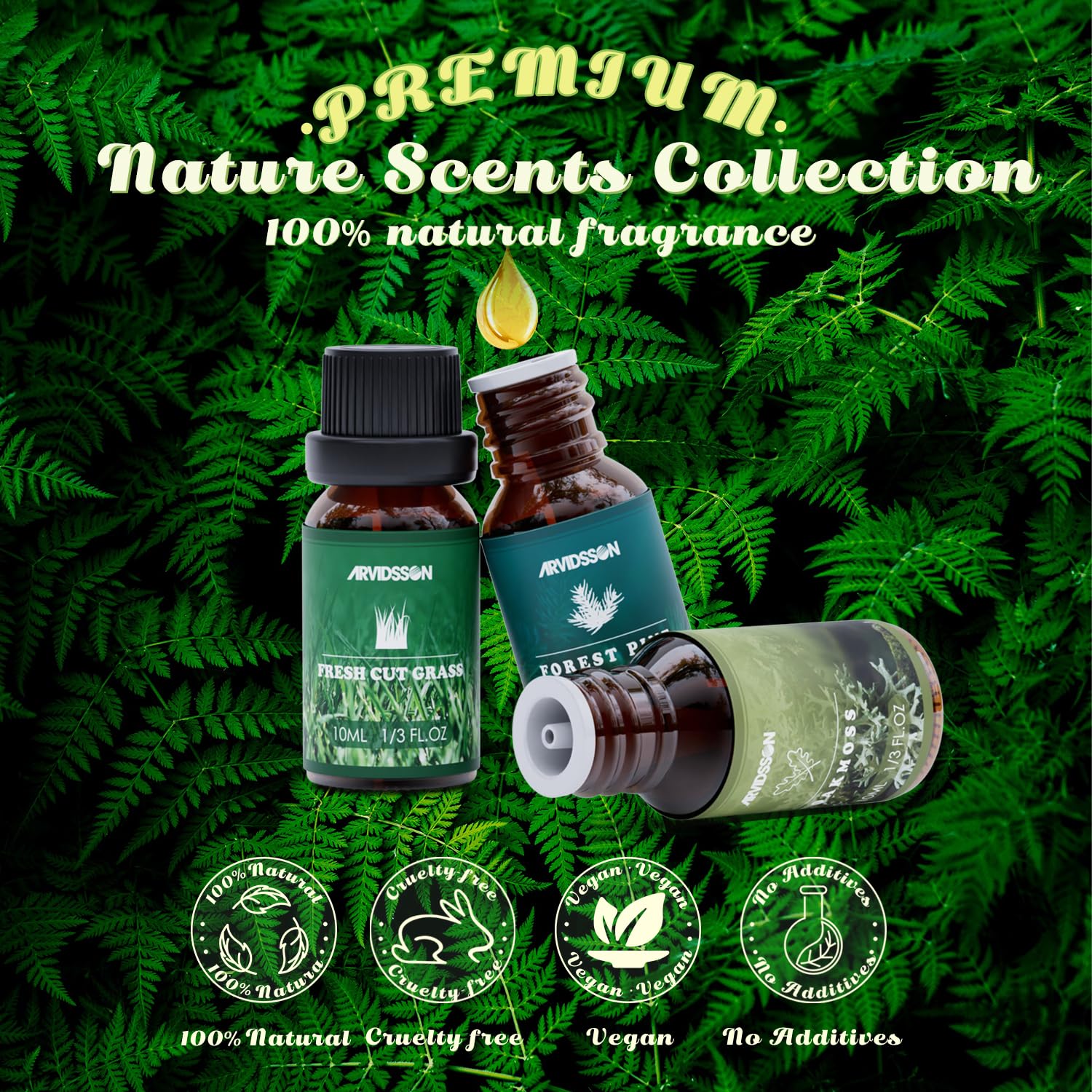 ARVIDSSON Nature – Pin Forestier, parfum boise pour bougies et diffuseurs.
