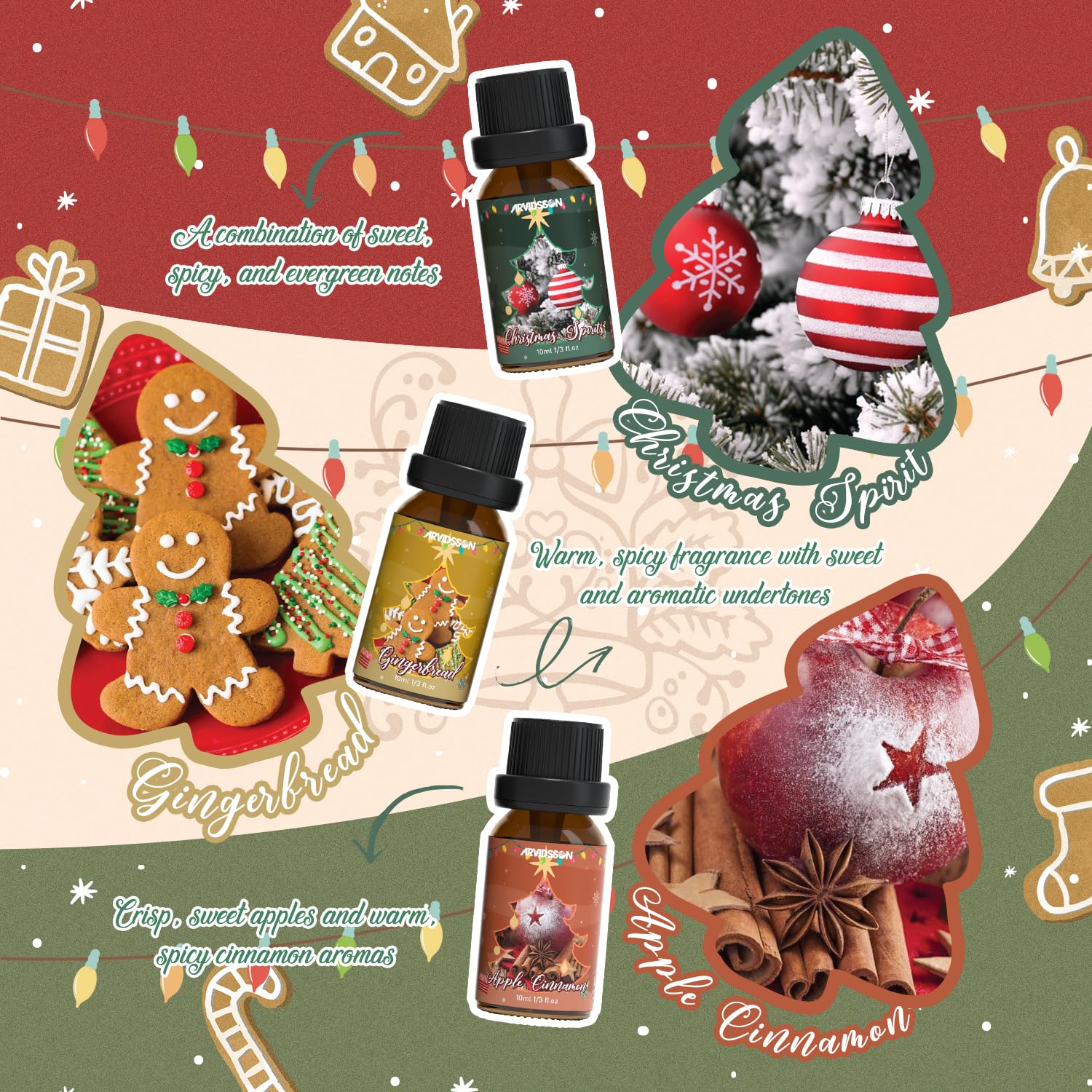 ARVIDSSON Noël – pomme cannelle, huile parfumée pour diffuseur et soins artisanaux.