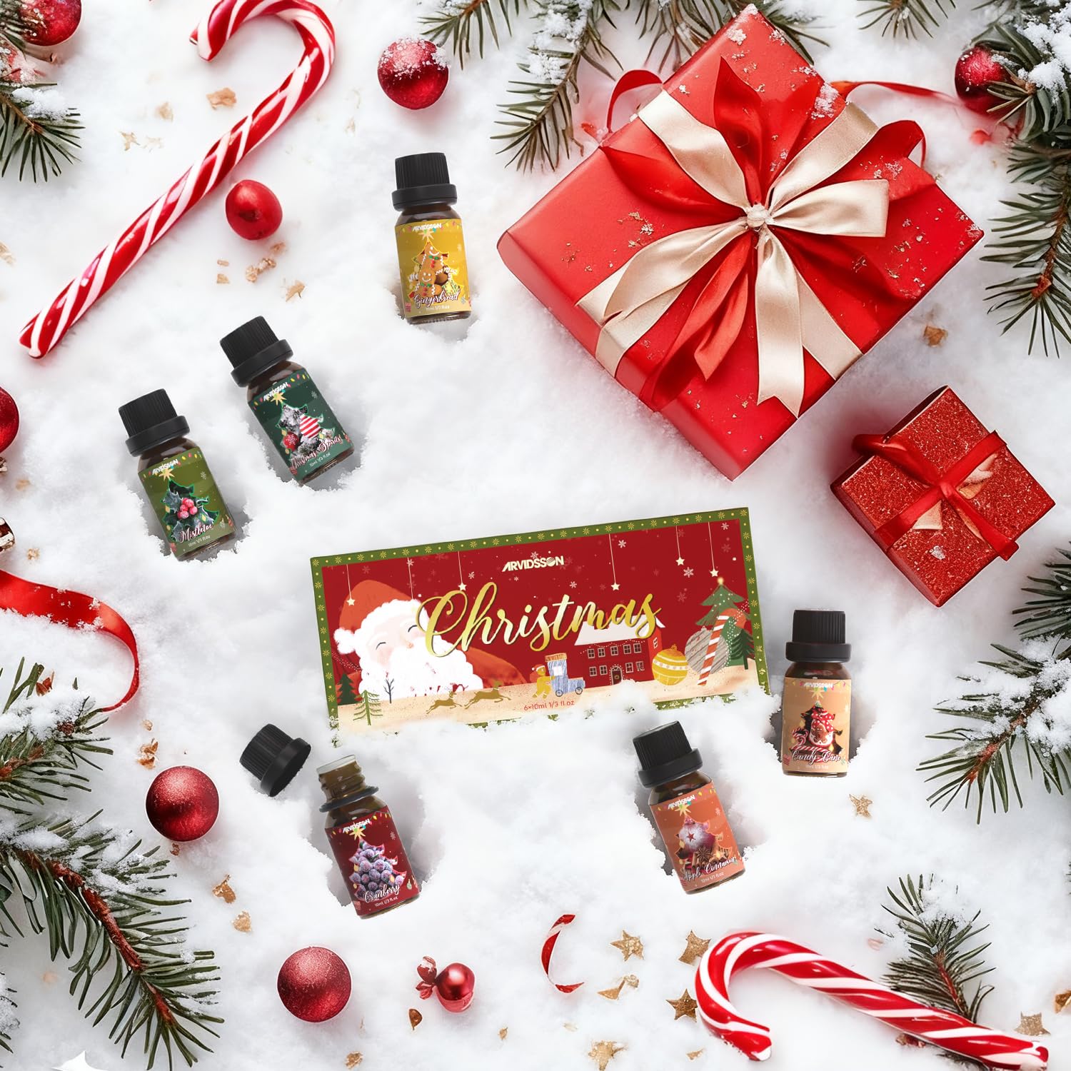 ARVIDSSON Noël – set cadeau huiles parfumées, prêt à offrir pour parfumer votre intérieur.