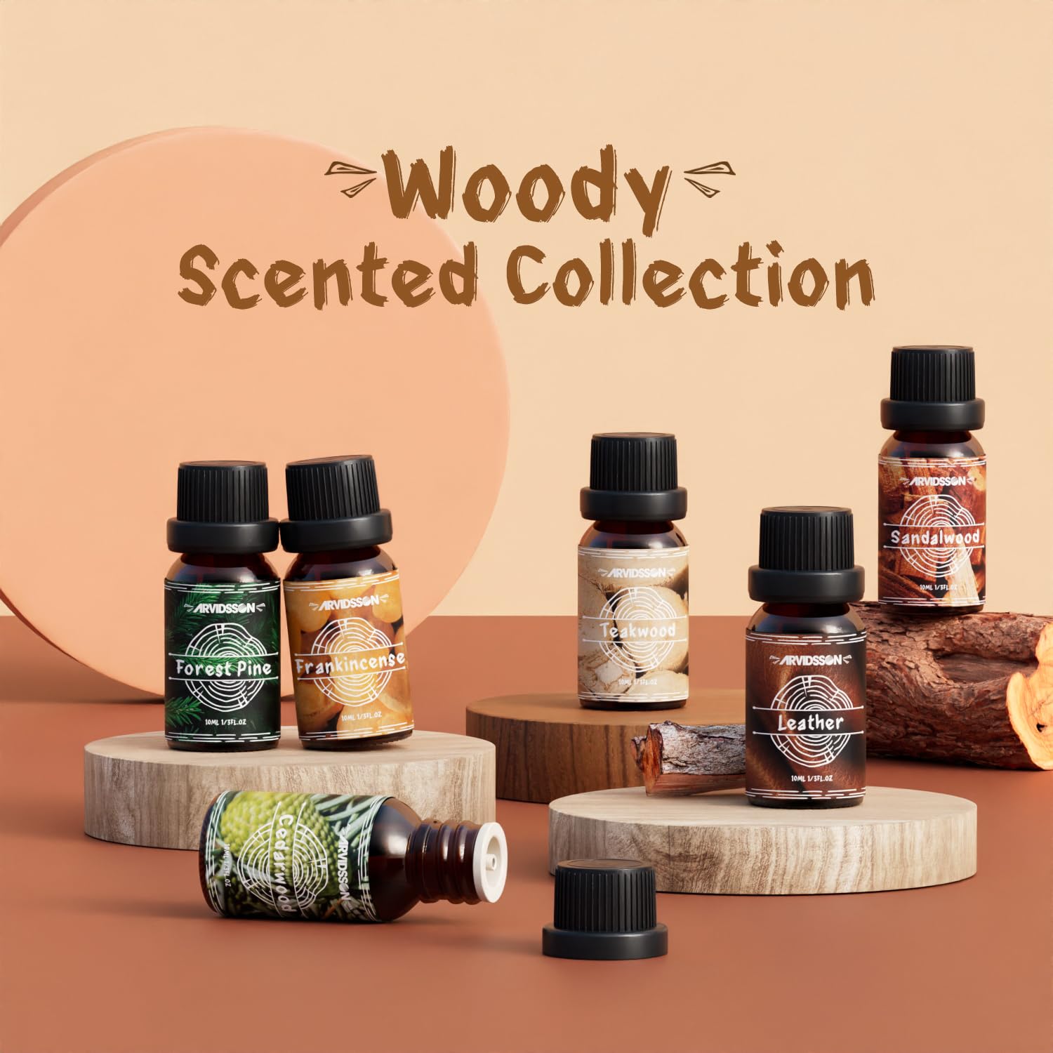 ARVIDSSON Woody Set Cuir – diffusion masculine et parfum neutre en diffusion