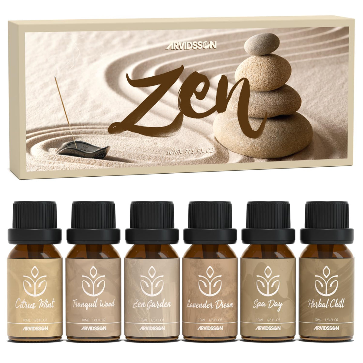 ARVIDSSON Zen Garden, bouteille d'huile apaisante pour diffuser le calme quotidien.