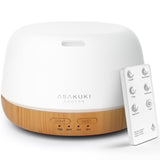 ASAKUKI diffuseur 300ml en bois, diffusion douce d'huiles essentielles