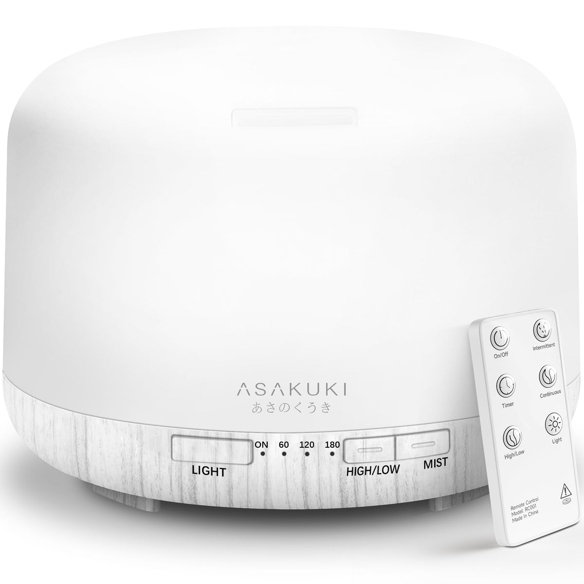 ASAKUKI diffuseur huile essentielle avec télécommande pour utilisation pratique
