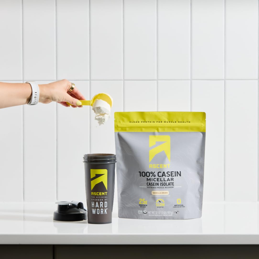 Bol de pudding protéiné avec Ascent Casein vanille après l’entraînement