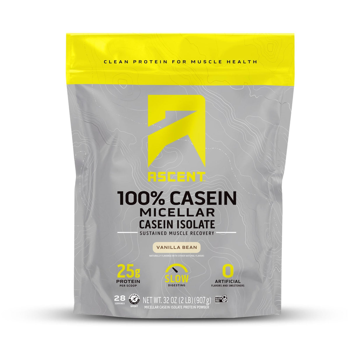 Poudre Ascent Casein vanille gousse, texture onctueuse idéale pour pudding protéiné