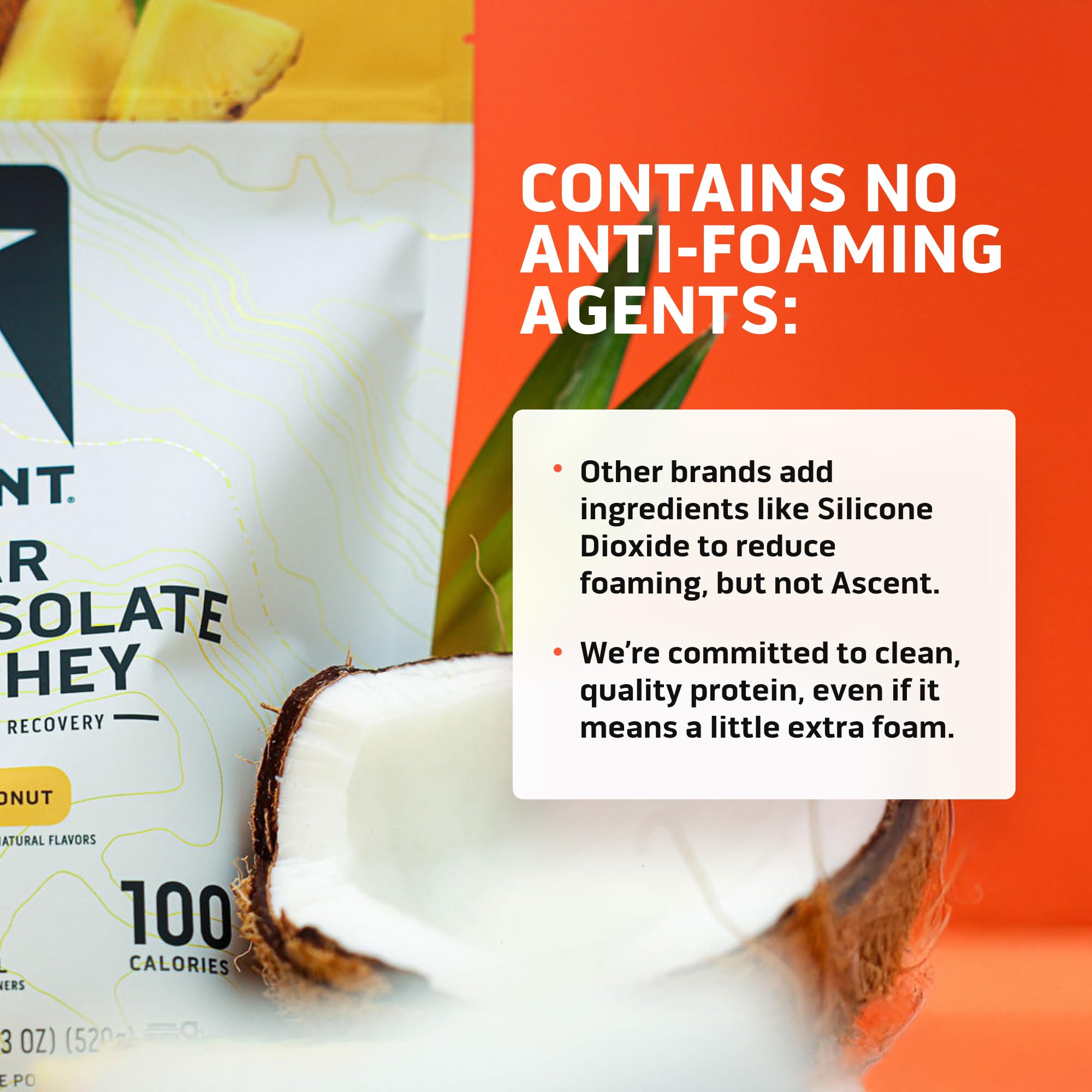 Ascent Clear Whey sans édulcorants artificiels pour une option légère