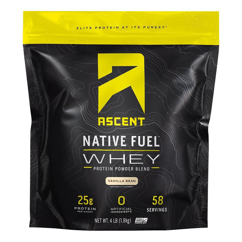 Ascent Whey Native shake après-entraînement pour une récupération efficace.