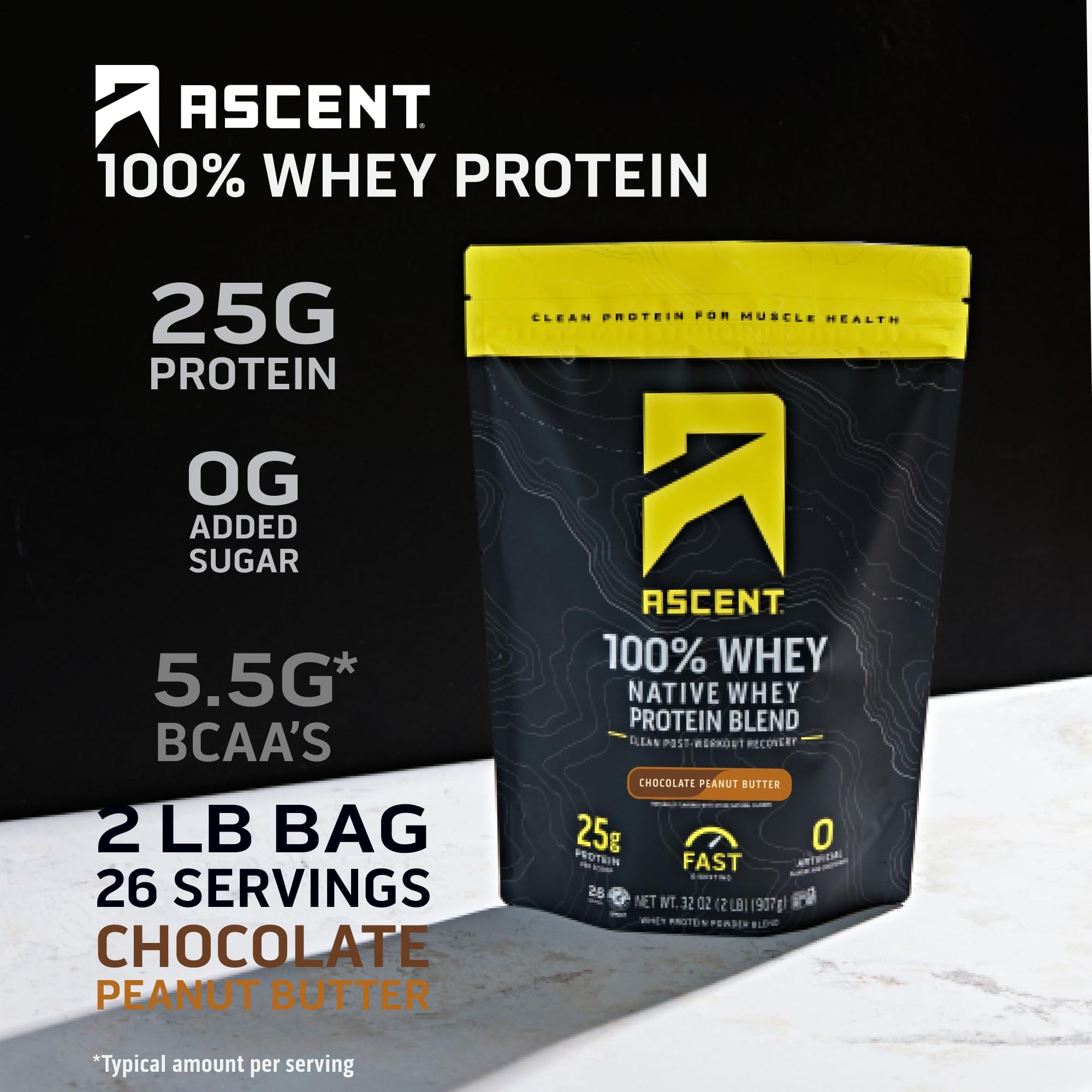 Ascent Whey Protéine Isolate post-entraînement, récupération rapide et énergie