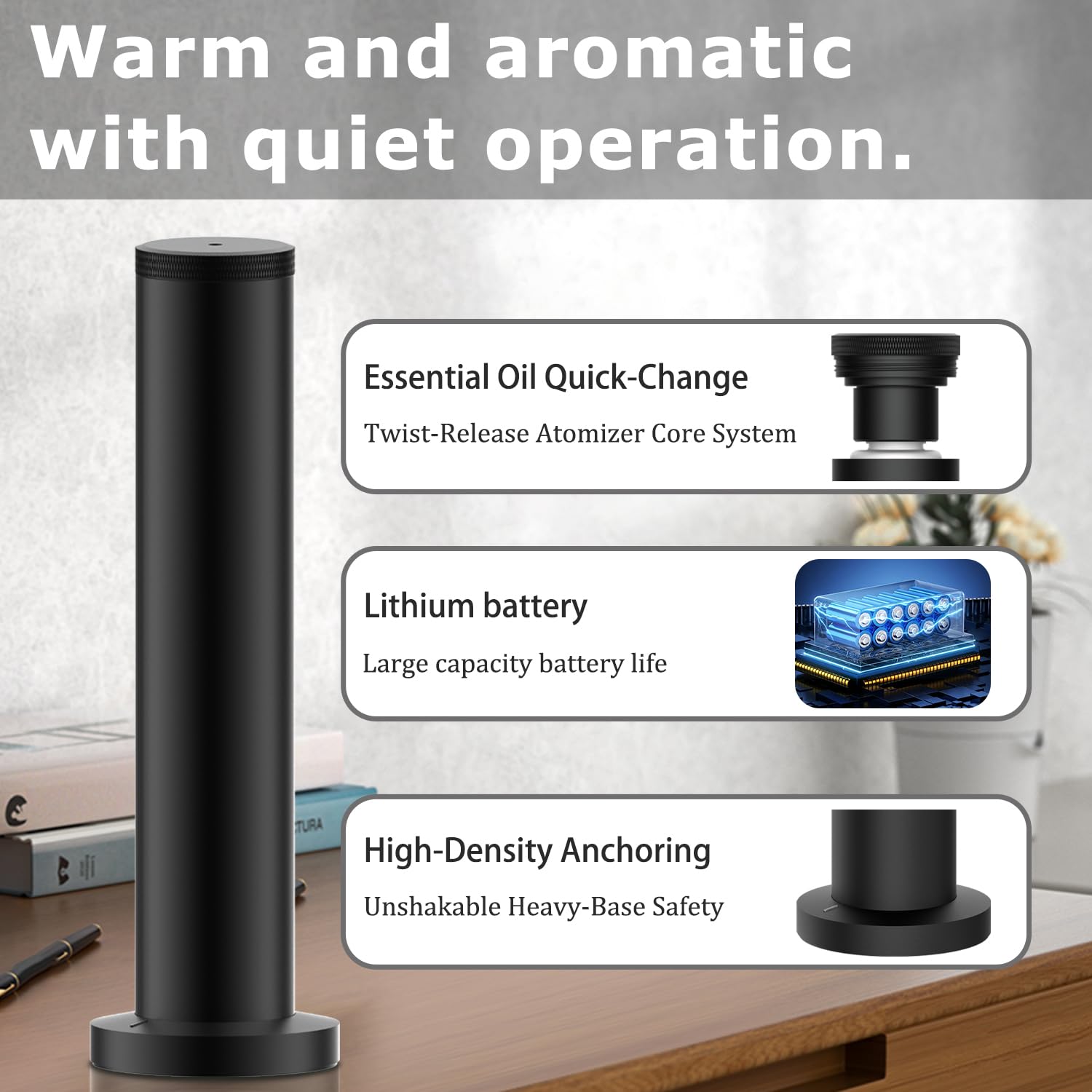 ASCENTYER Diffuseur – contrôle Bluetooth via l'appli Smart Life.