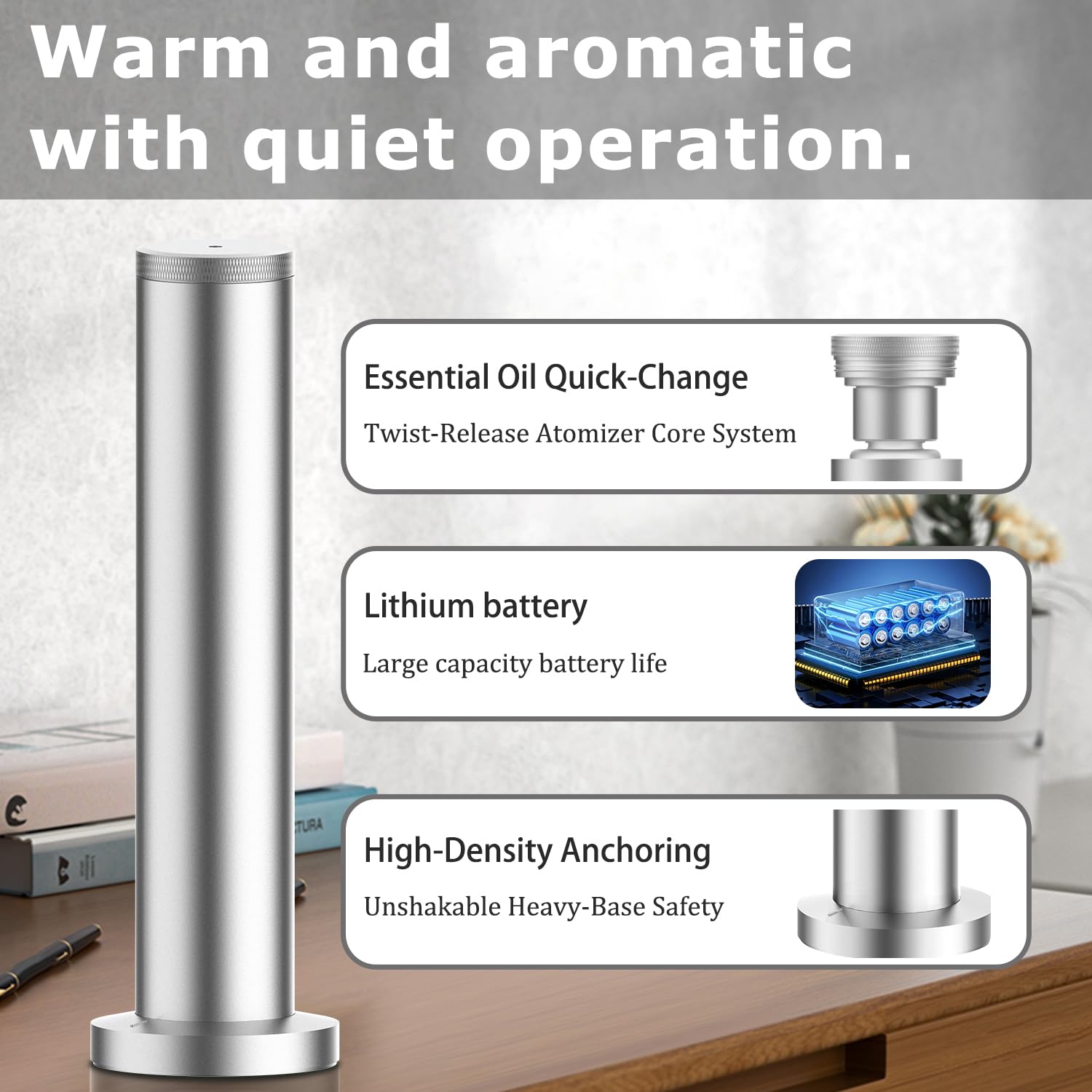 ASCENTYER Diffusion nano-air froid pour une couverture homogène.