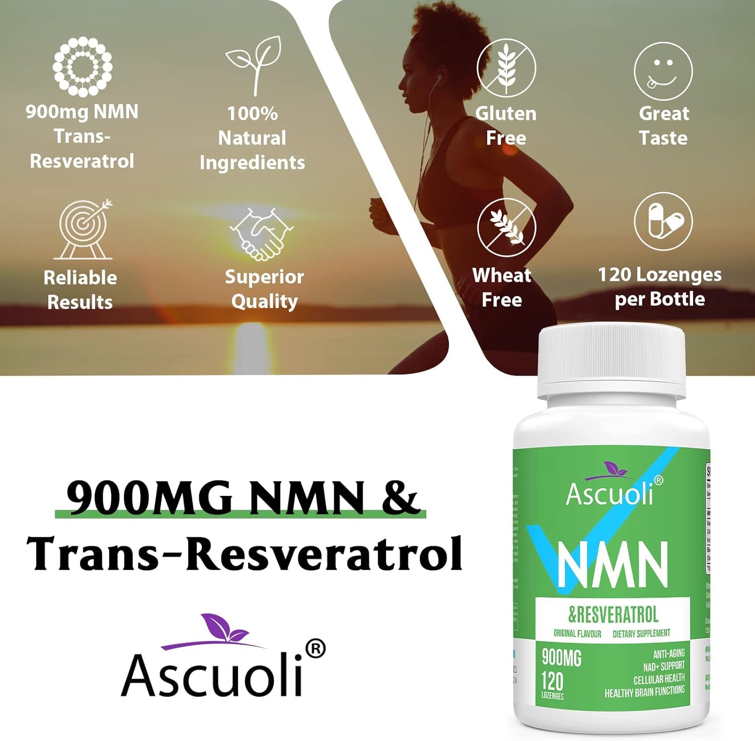 Pastille sous-languale Ascuoli: action rapide sans eau nécessaire.