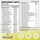 Ascuoli Probiotiques: 24 souches soutiennent l'équilibre intestinal.