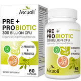 Ascuoli Probiotiques: bouteille de 60 capsules pour une routine digestive quotidienne.