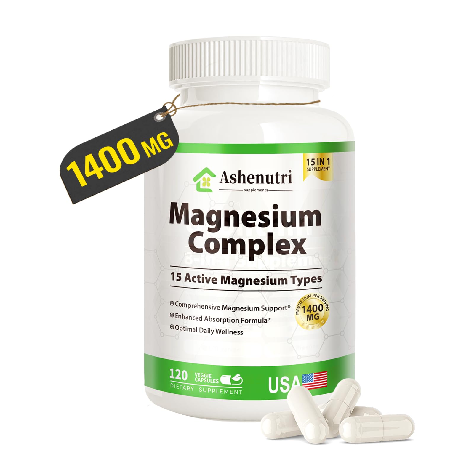 Ashenutri Magnesium Relaxation Sommeil Profond: apaise les tensions et favorise le repos.