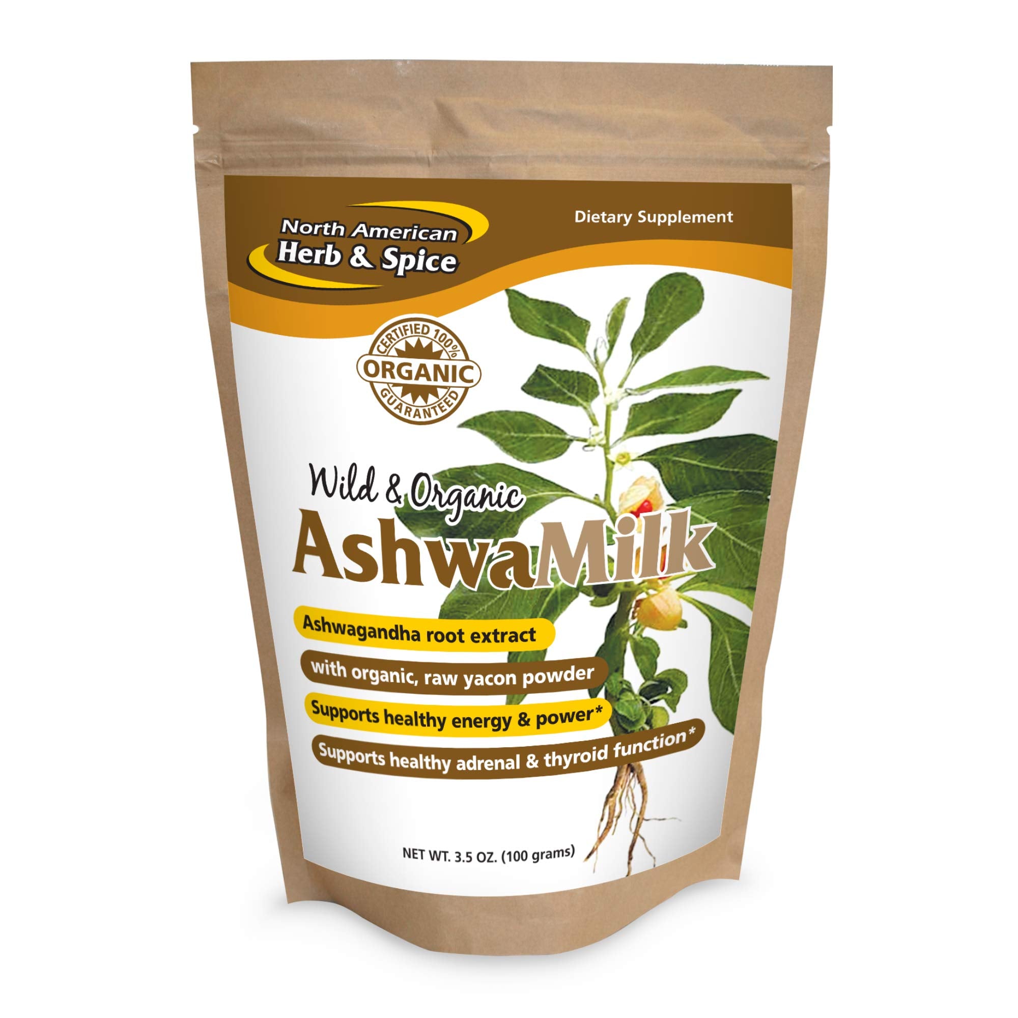 AshwaMilk : poudre d'ashwagandha pour soutenir énergie et concentration au quotidien.