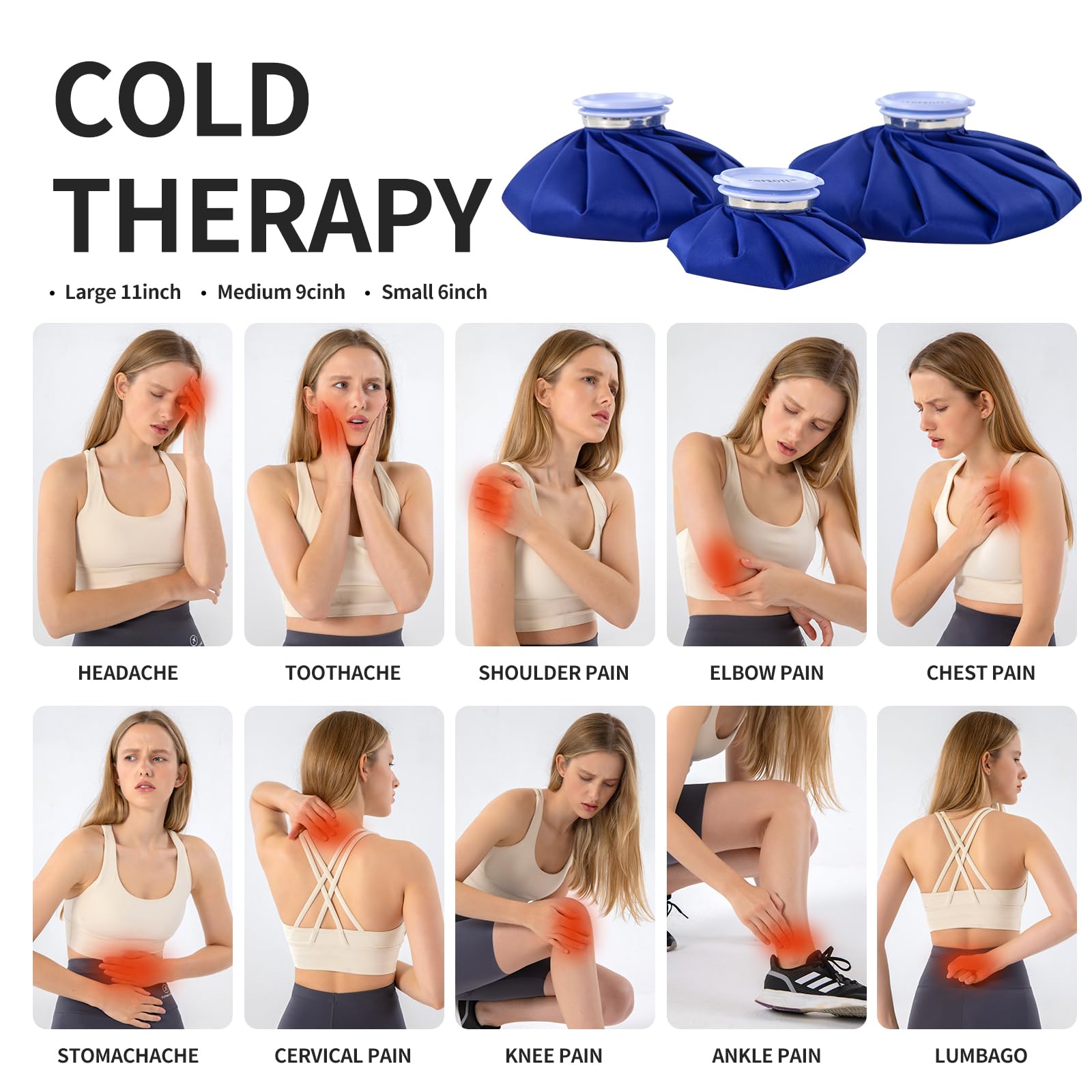 ASNPROTE sac glace-tête pour rafraîchir et apaiser les maux de tête