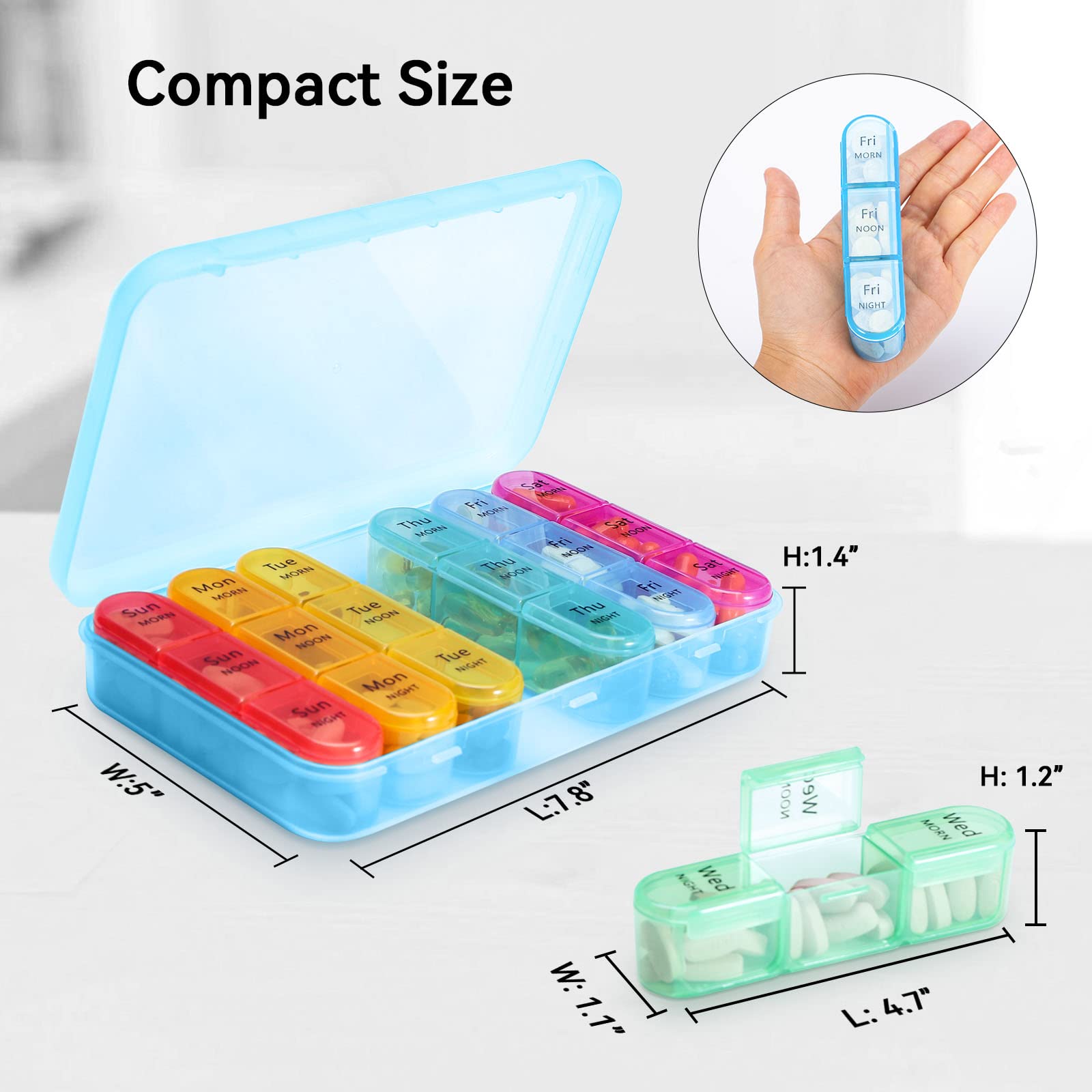 ASprink Pil Box compacte et portable, facile à emporter.