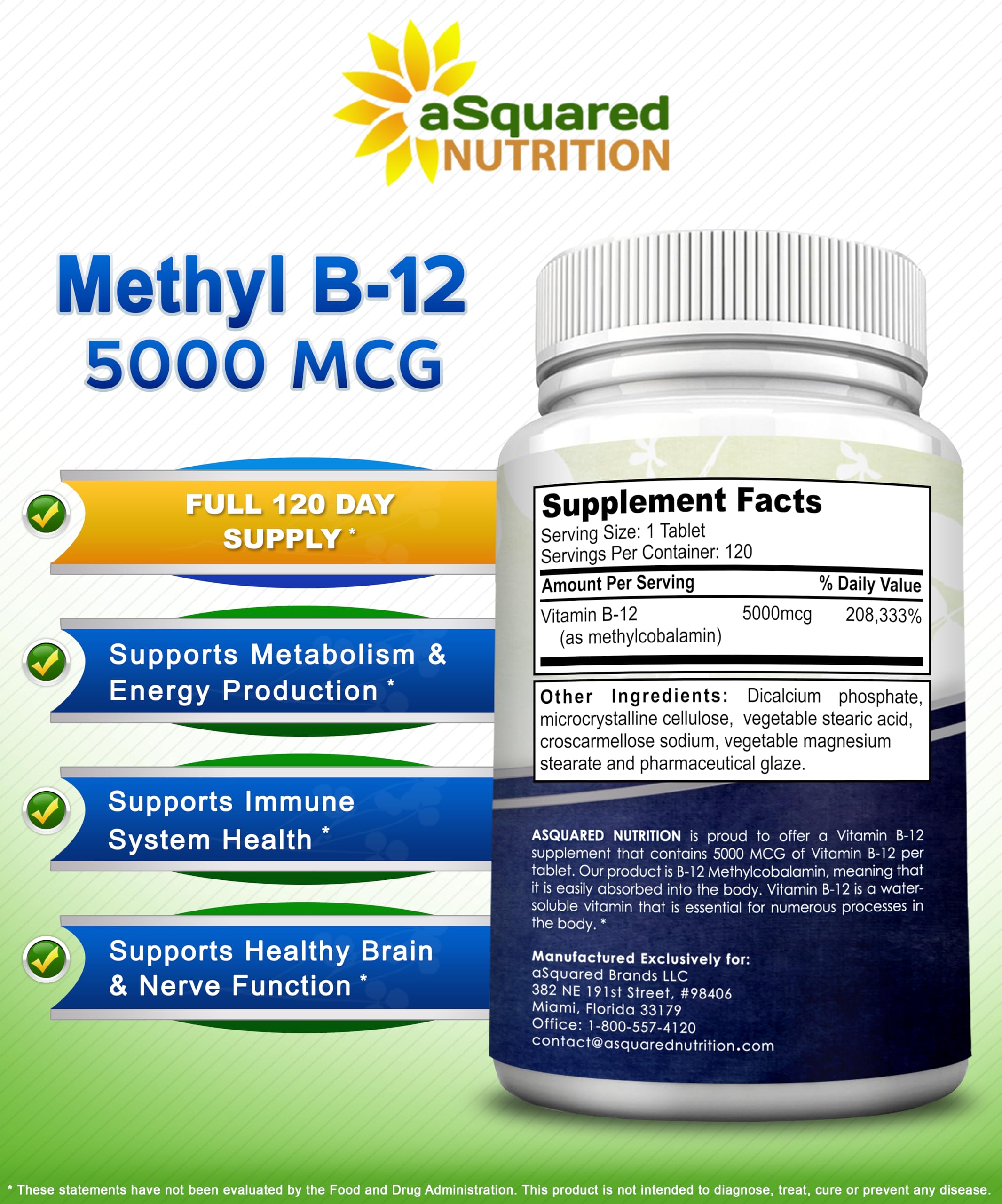 aSquared Nutrition B12 aide digestion et confort.