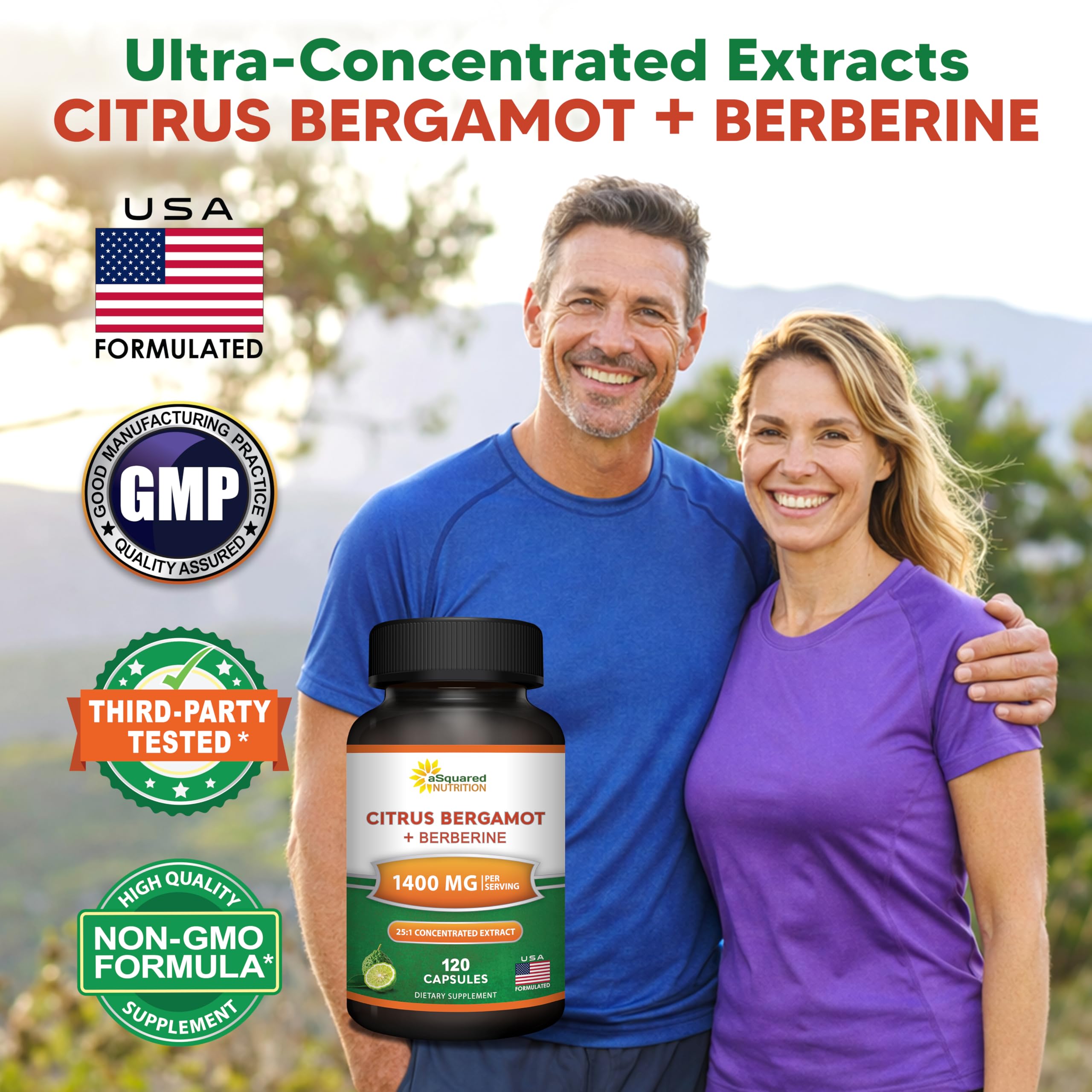 Capsules berberine d'aSquared Nutrition, prise simple pour le bien-être.