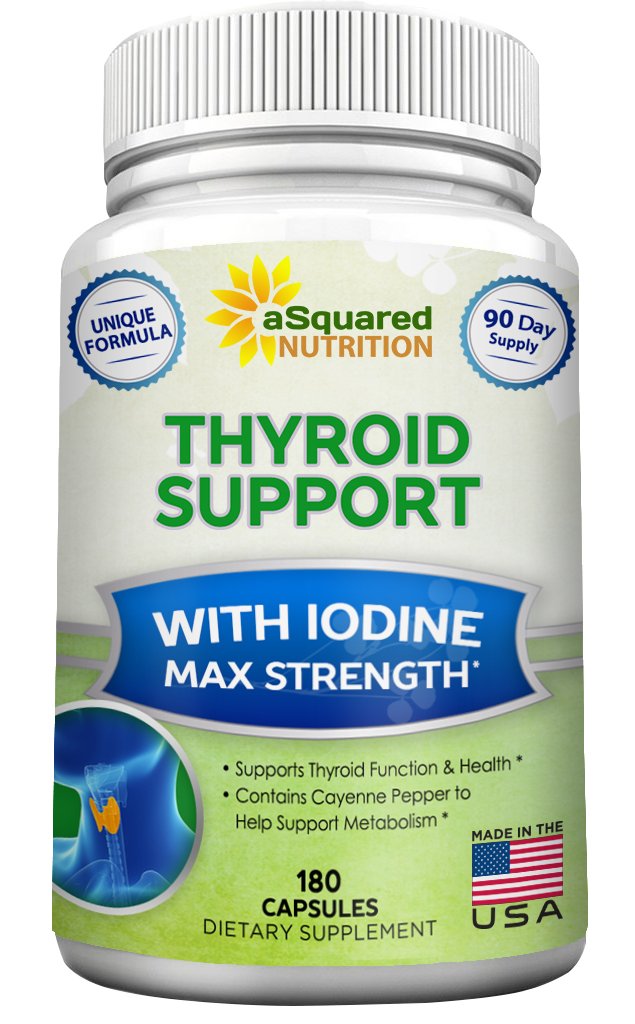 aSquared Nutrition – Bouteille de soutien thyroïde pour énergie et équilibre.