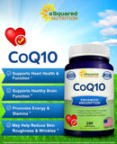 Gélules CoQ10 400 mg d'aSquared Nutrition pour énergie potentielle.