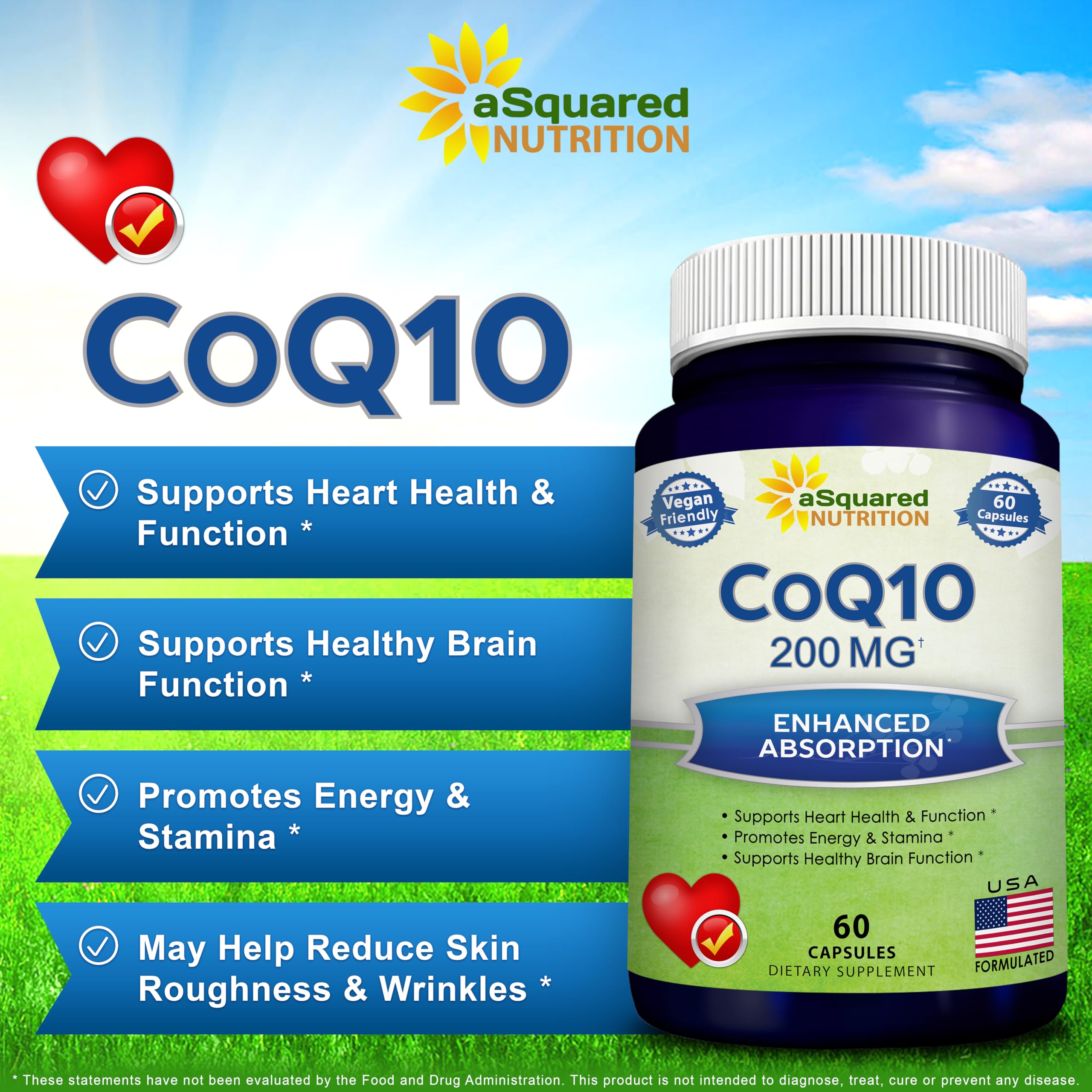 Personne prenant une capsule CoQ10 d'aSquared dans sa routine