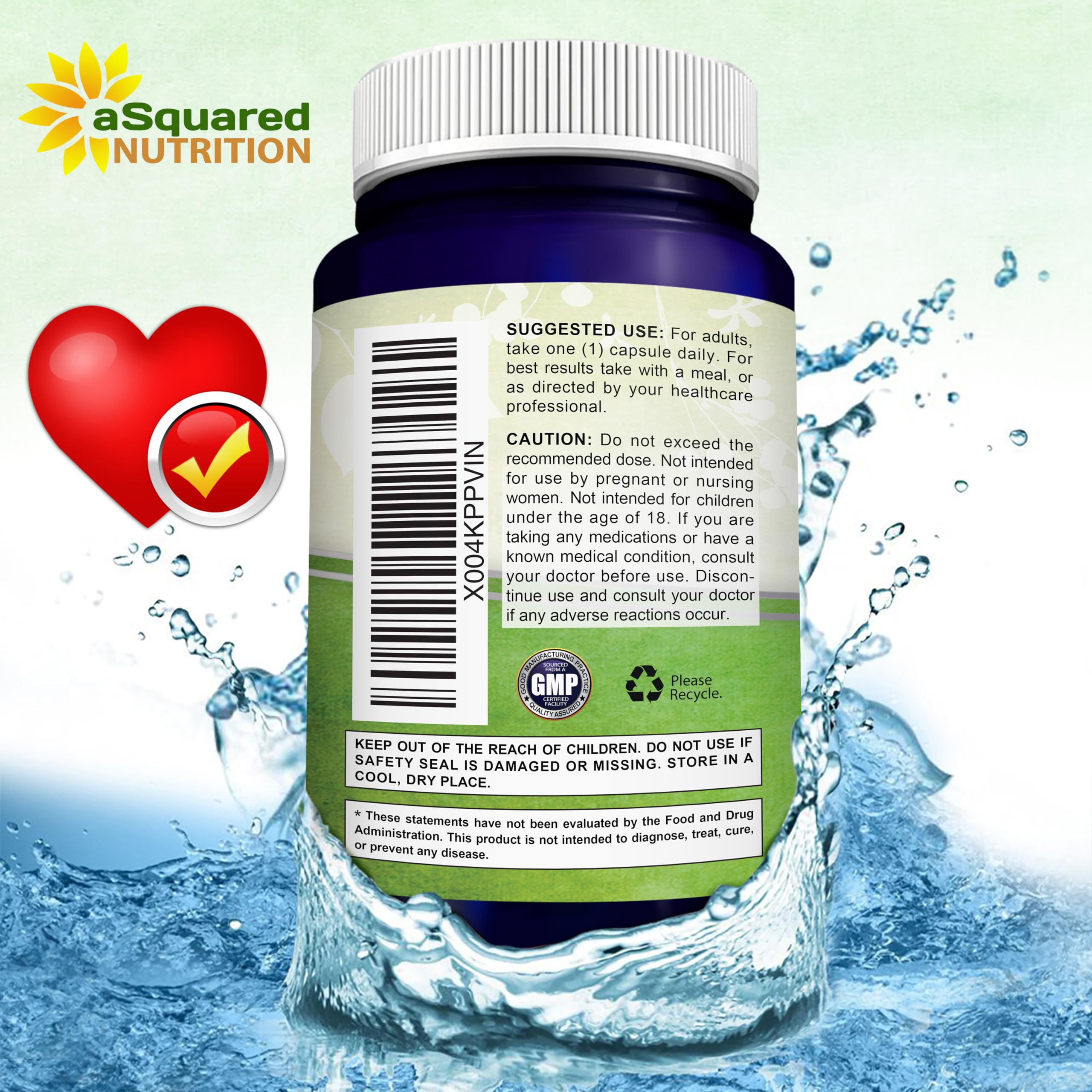 Capsules véganes sans additifs, emballage CoQ10 d'aSquared