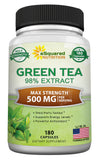 aSquared Nutrition Extrait de thé vert EGCG – bouteille 180 capsules, énergie durable.