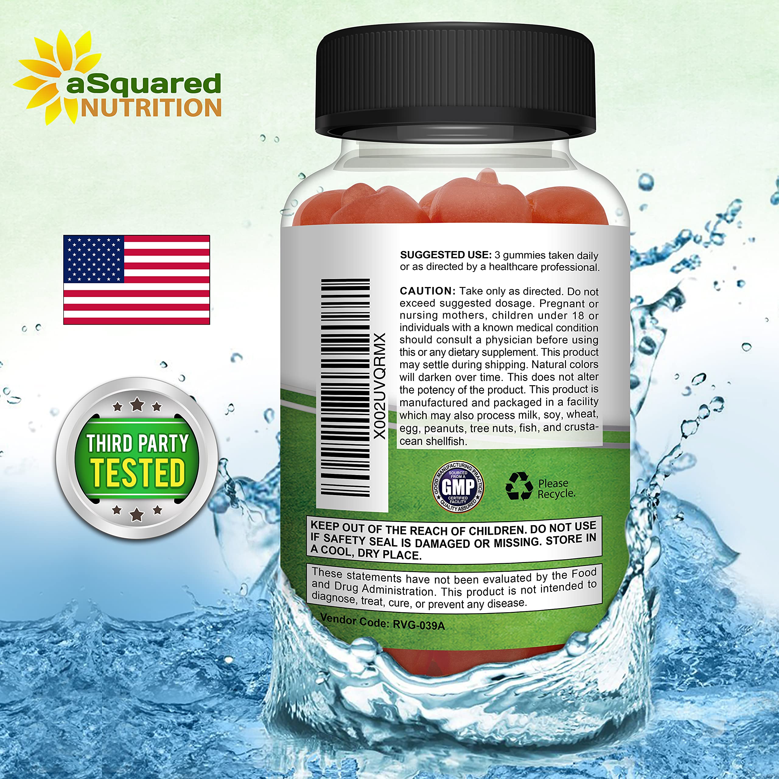 aSquared Nutrition Gommes 90 unités pour le mois