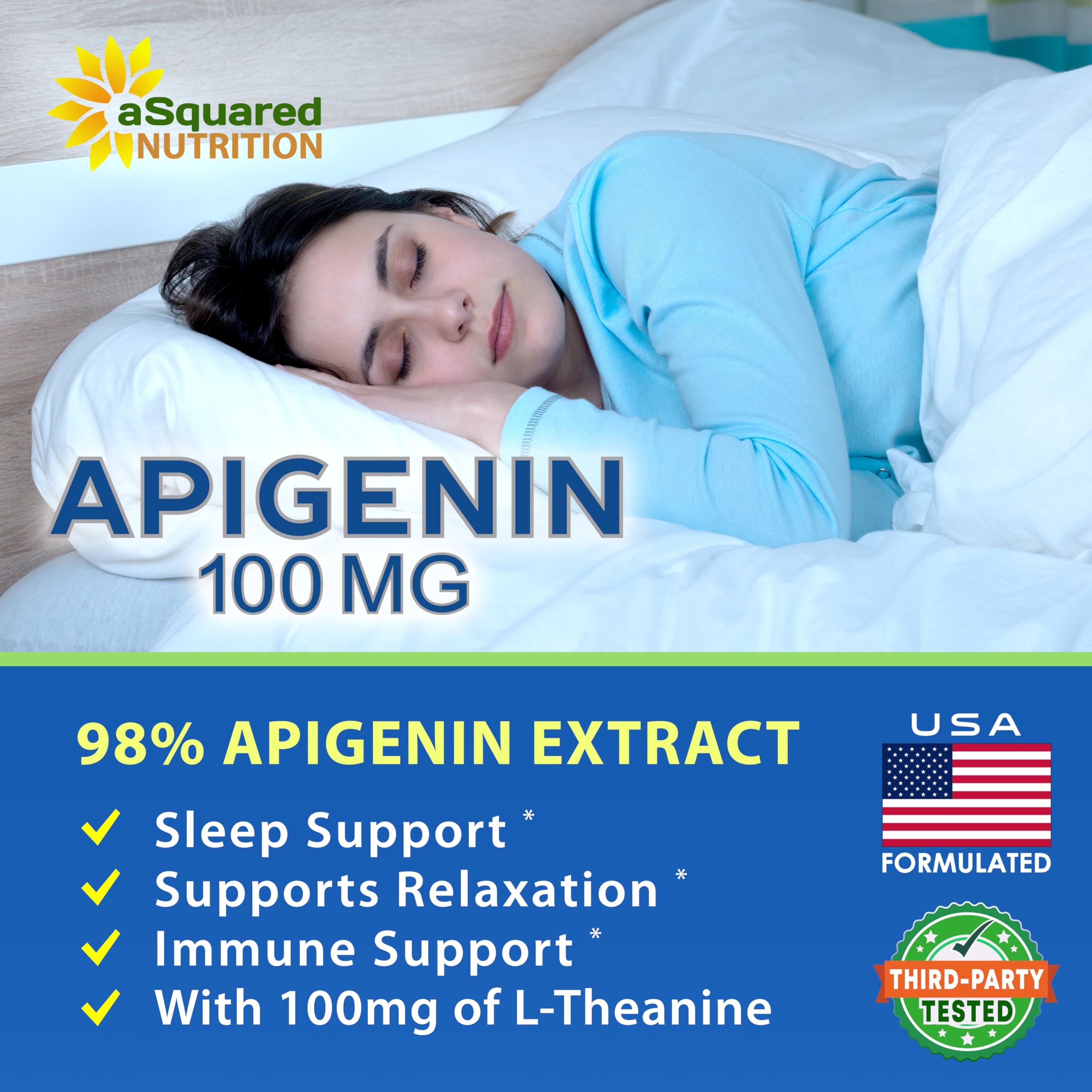 aSquared Nutrition Apigenin L-Theanine – gommes moelleuses et goût naturel apaisant