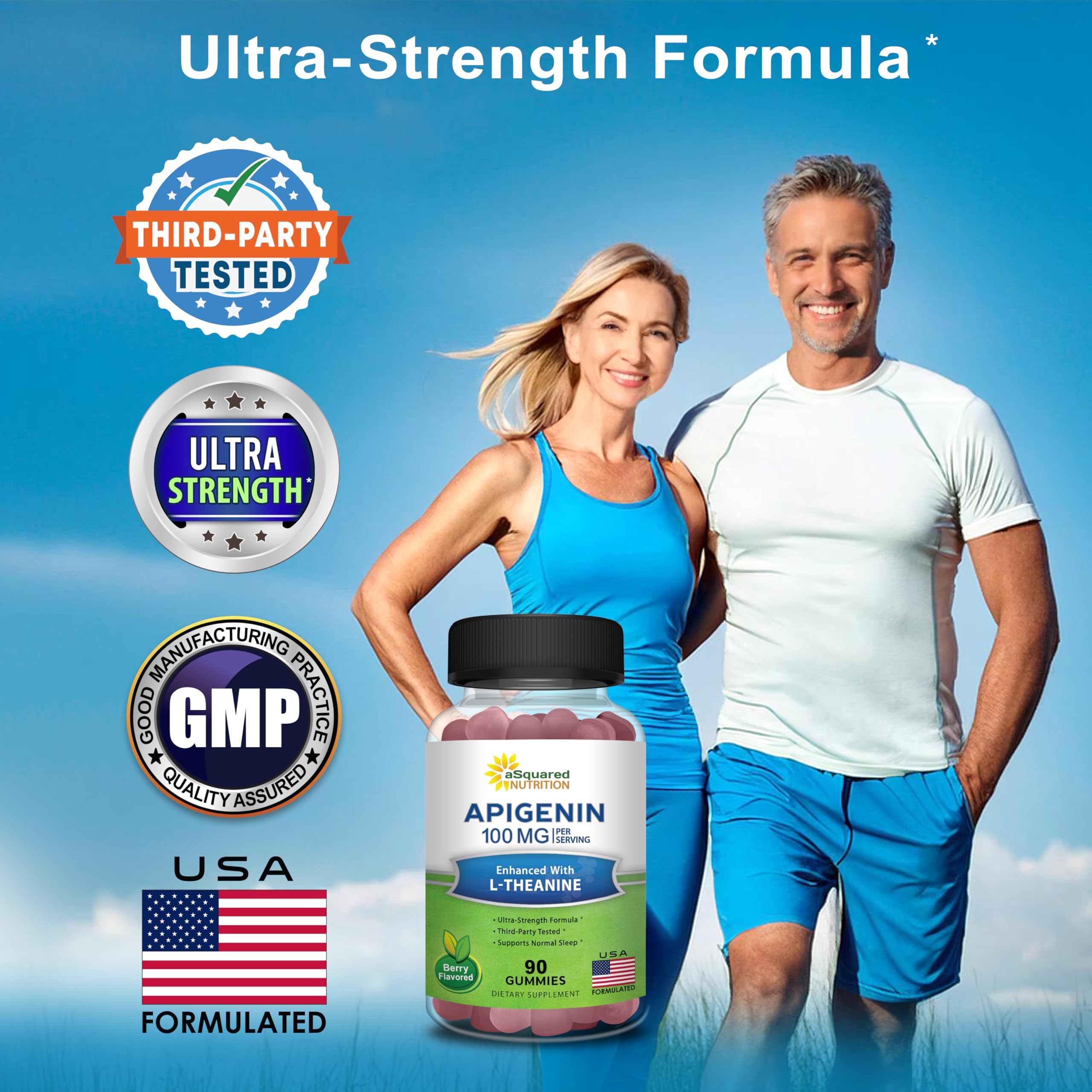 aSquared Nutrition Apigenin L-Theanine – utilisation en soirée pour relaxation