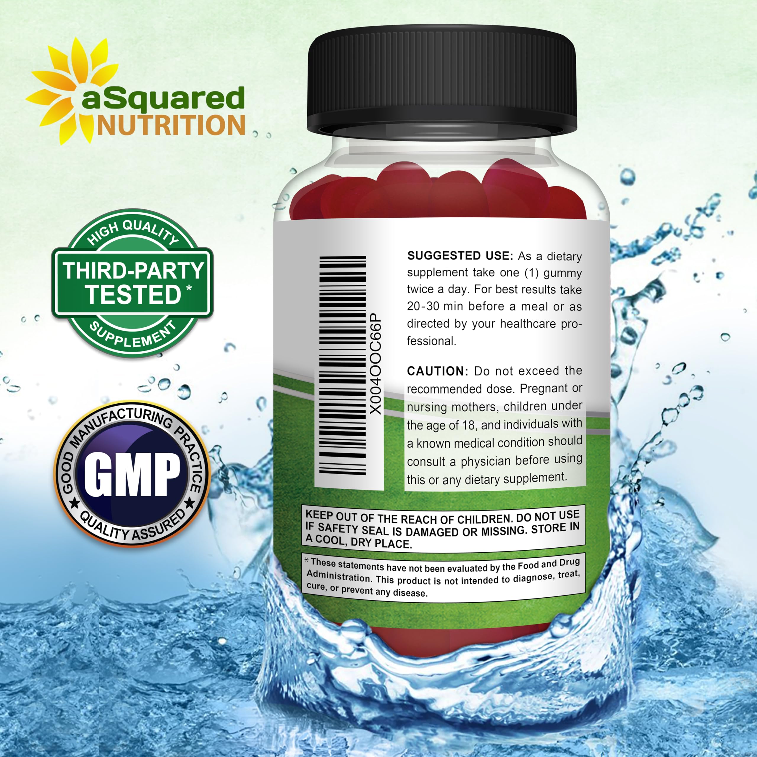 Gommes safran d'aSquared Nutrition, routine quotidienne simple et pratique.