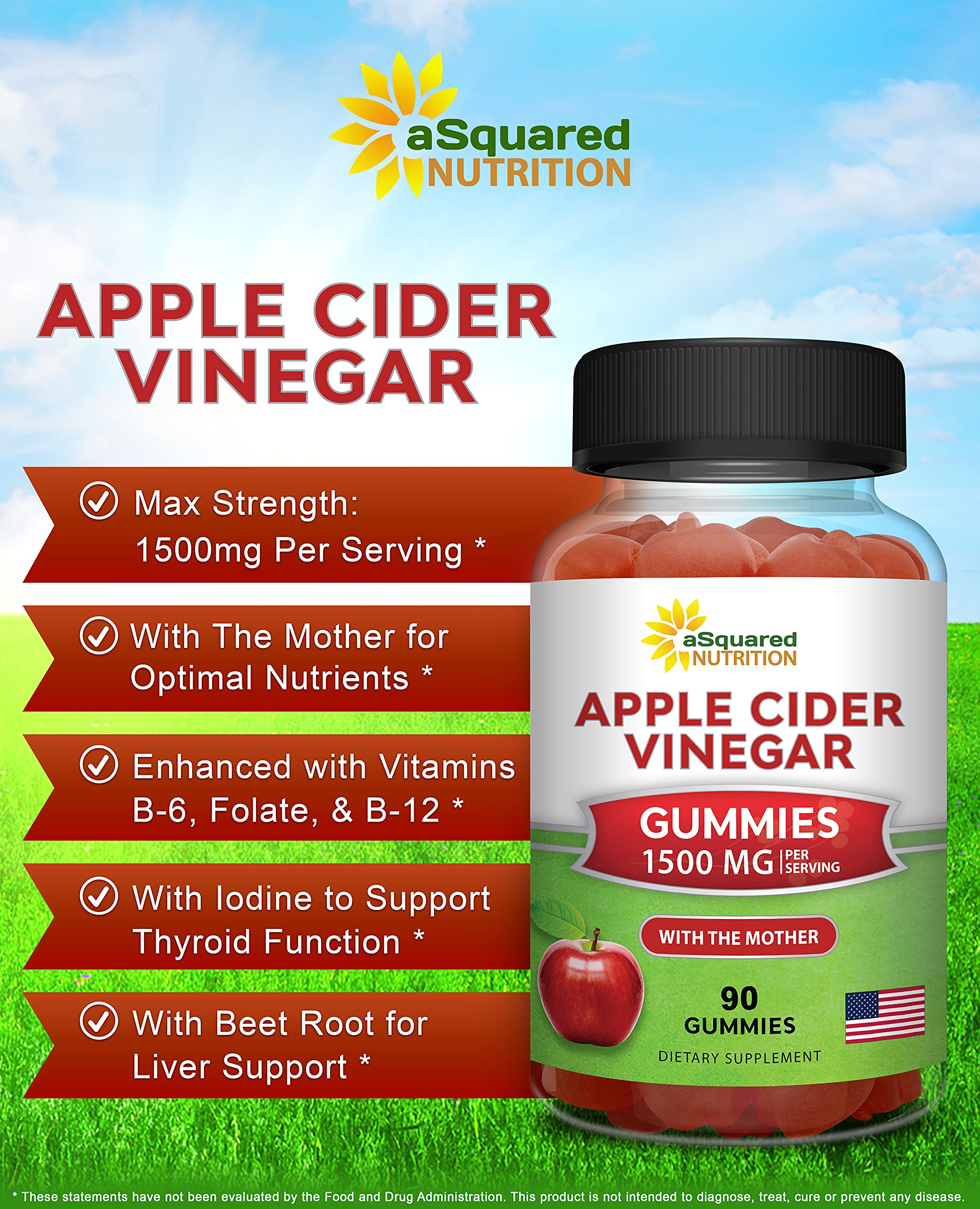 aSquared Nutrition Gommes Vinaigre de Pomme ingrédients clés pour la digestion
