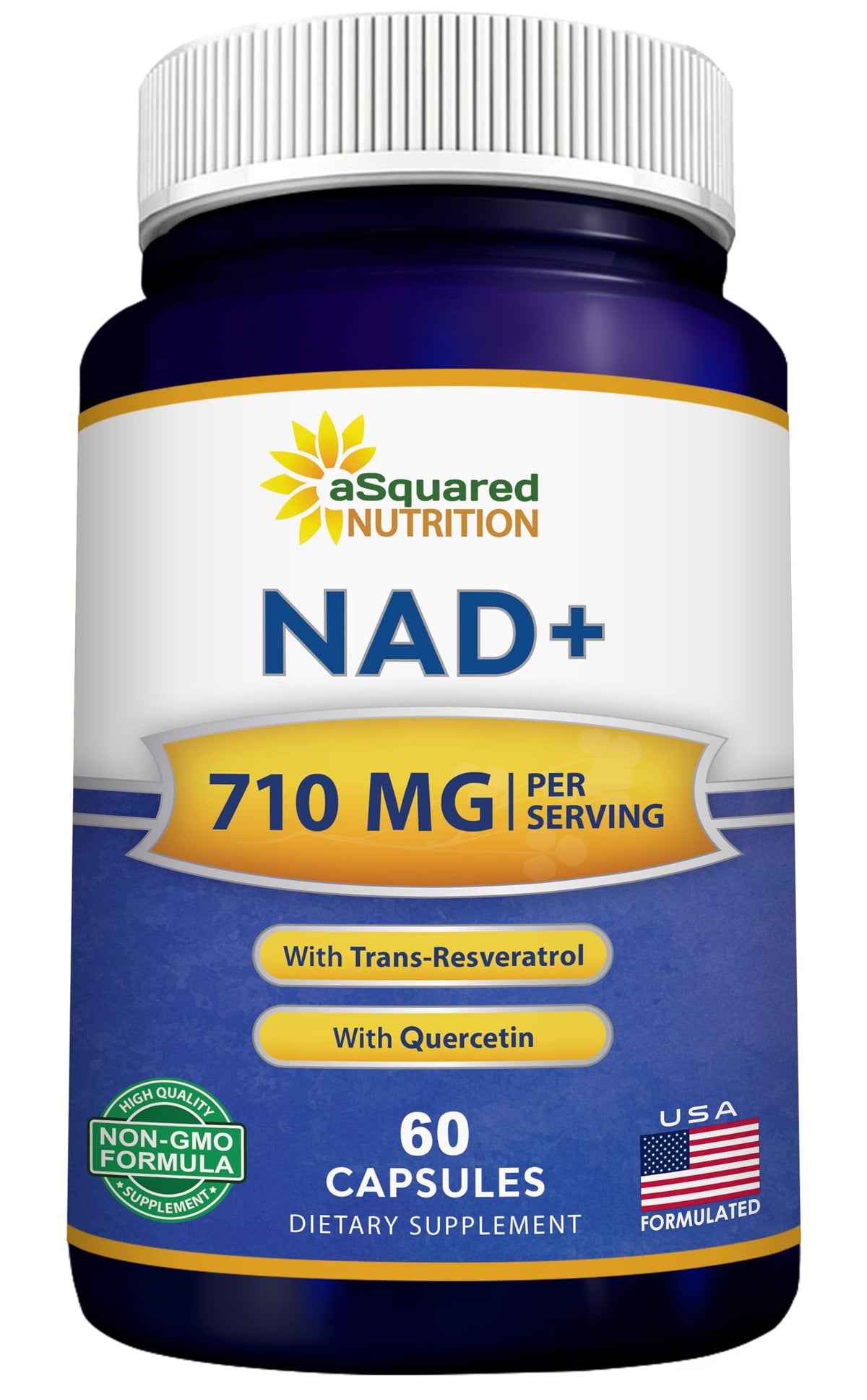 Asquared Nutrition NAD+ gelules, apport énergie quotidienne possible