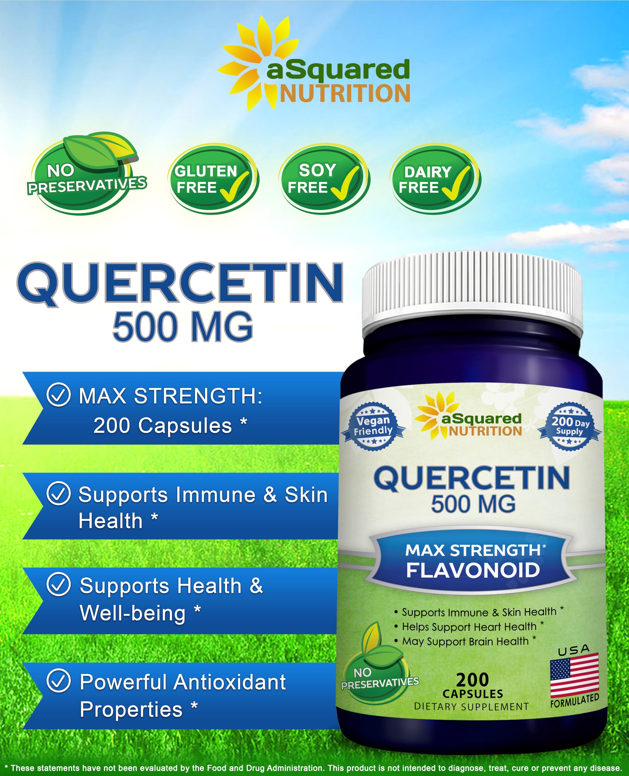 aSquared Nutrition Quercétine 500 mg – 200 capsules, approche pratique pour la routine quotidienne.