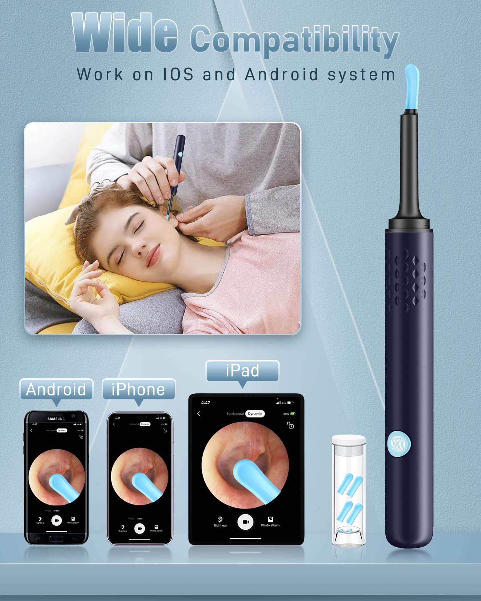 Assehsaa LED-illumination oreille, éclairage précis pendant l’utilisation.