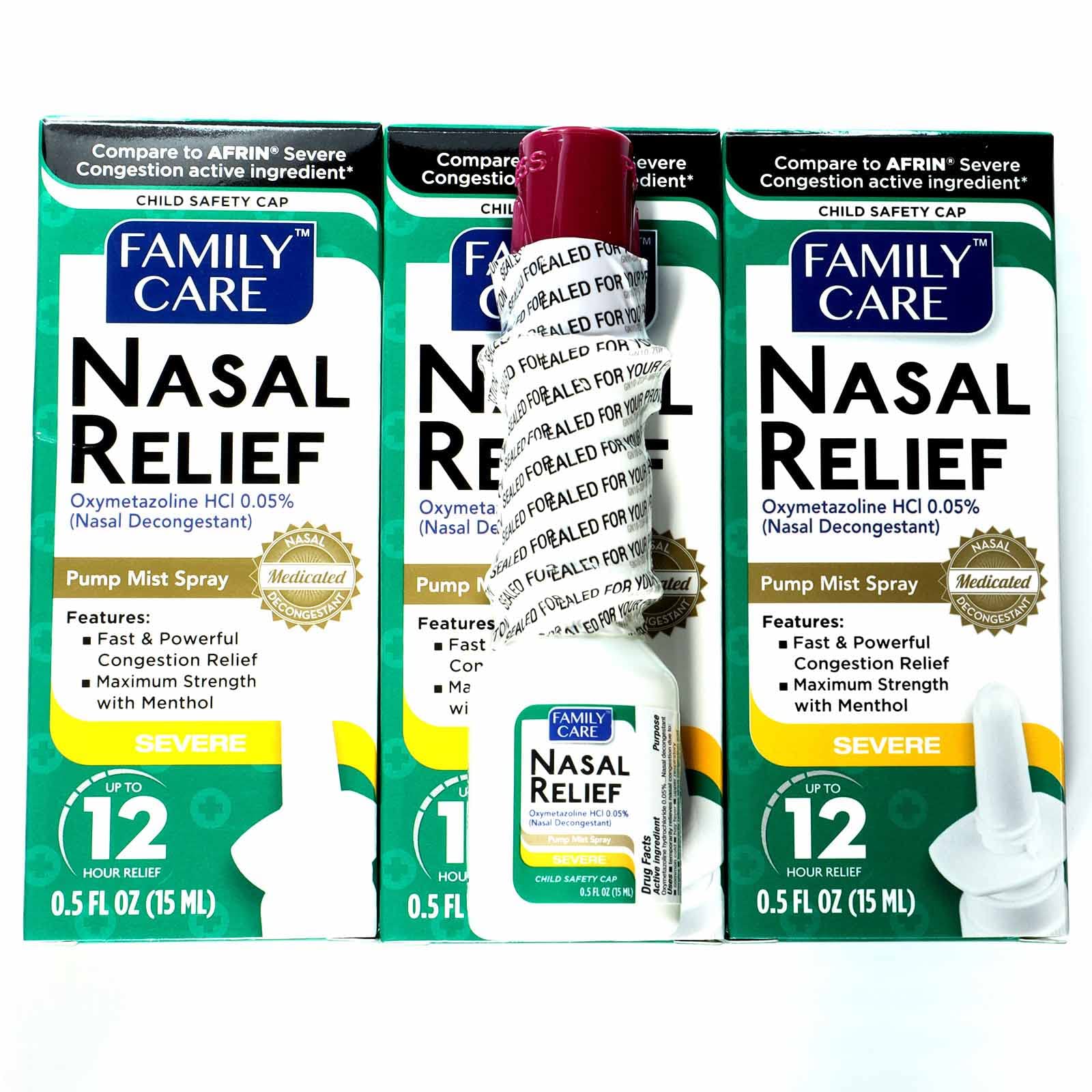 Assured brume nasale par pompe, respiration facilitée lors de congestion.