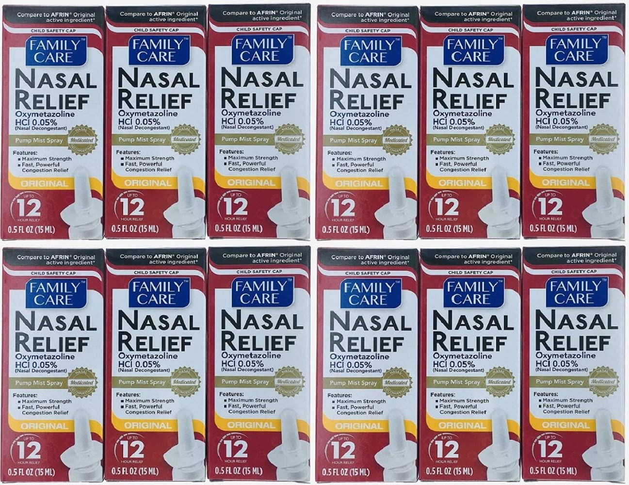ASSURED pulvérisation nasale – pack de 12 bouteilles, pratique pour l’usage familial.
