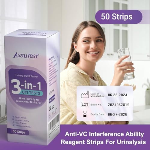 AssuTest bandelettes urinaires, lecture nitrites pour repérer une infection éventuelle.