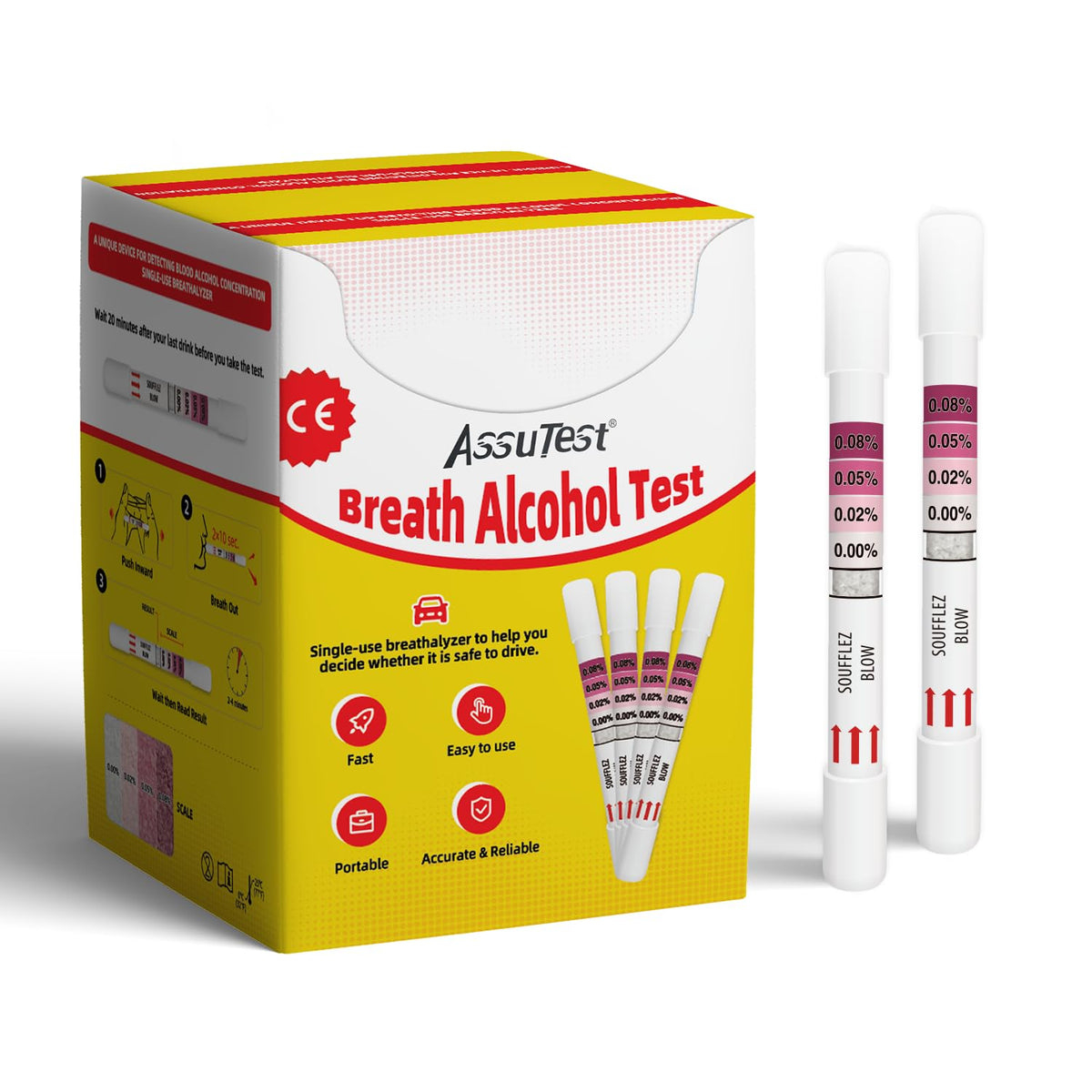 AssuTest coffret portable 4 en 1, résultats rapides et faciles