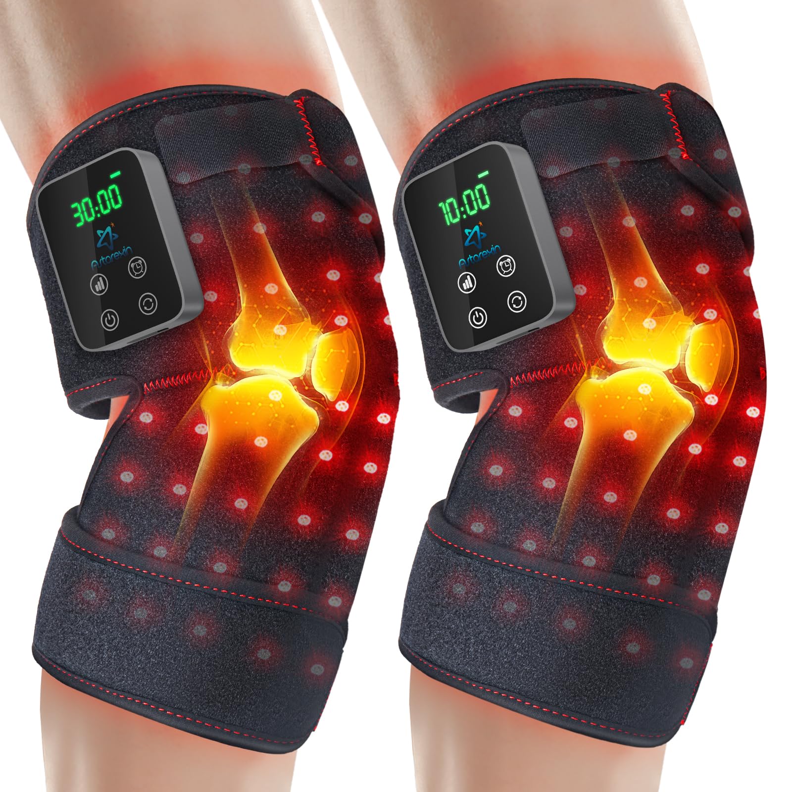 Astarexin genou-bandeau avec 72 LEDs pour une couverture complète du joint.