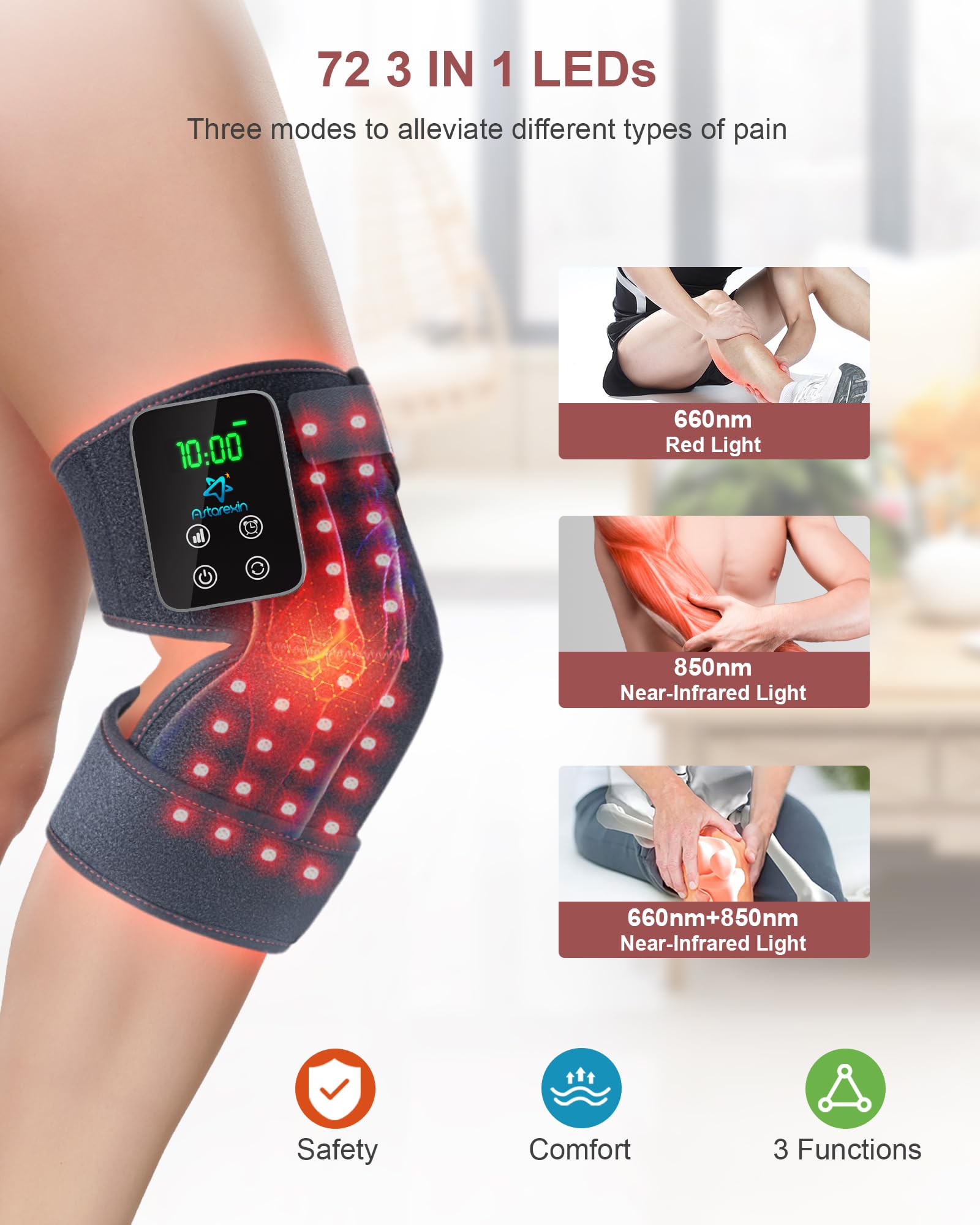 Astarexin genou couverture-enveloppante-360-degres: enveloppe chaude et confortable autour du genou