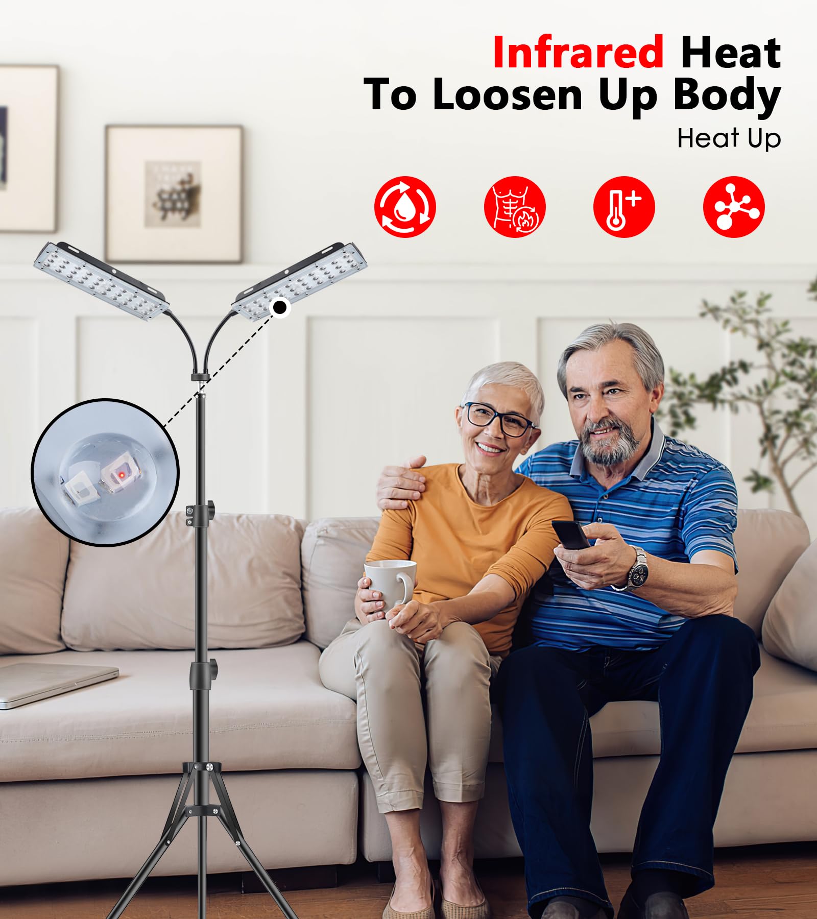 Astarexin lampe avec support et hauteur réglable pour diverses zones