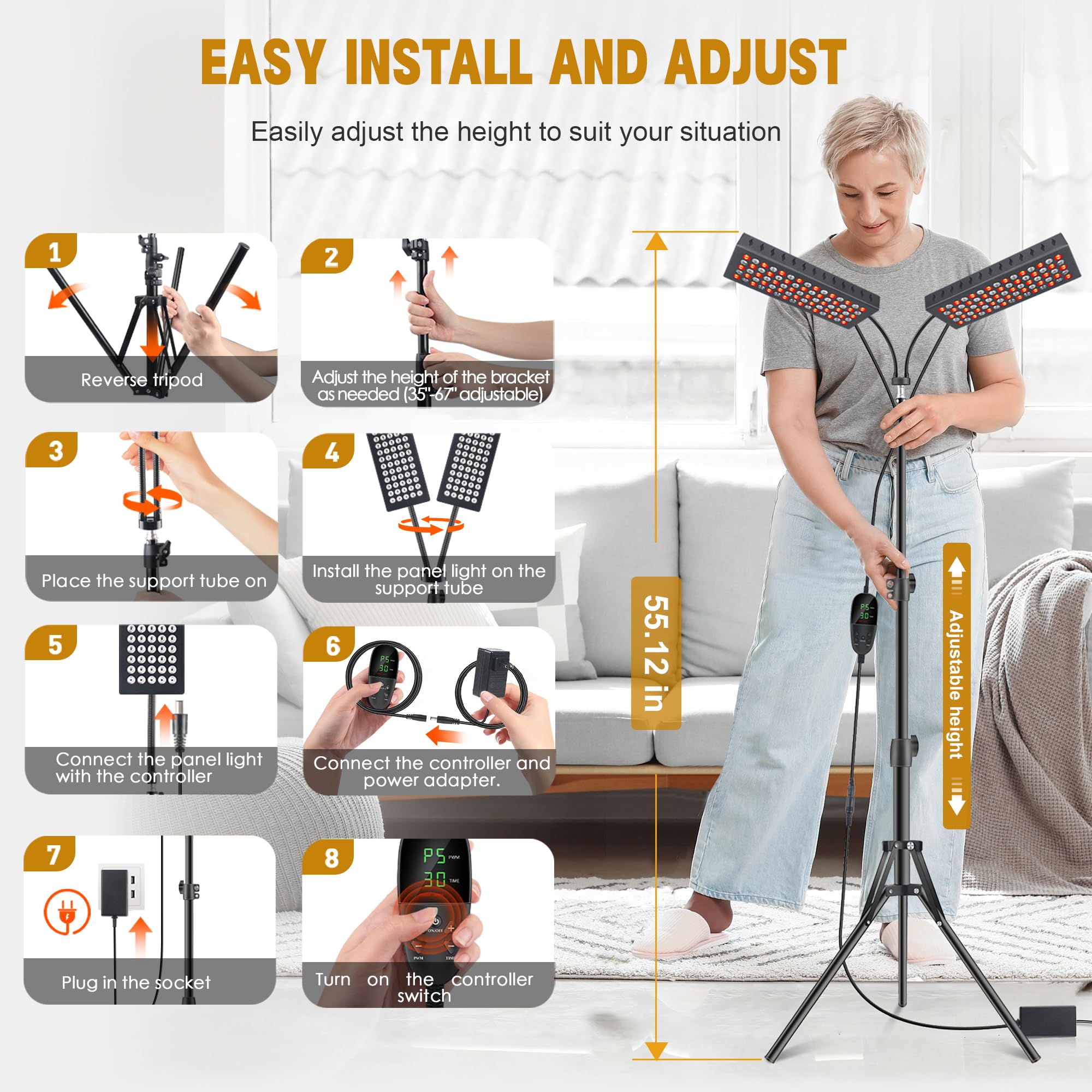 Astarexin lampe de thérapie: montage rapide sans outil.